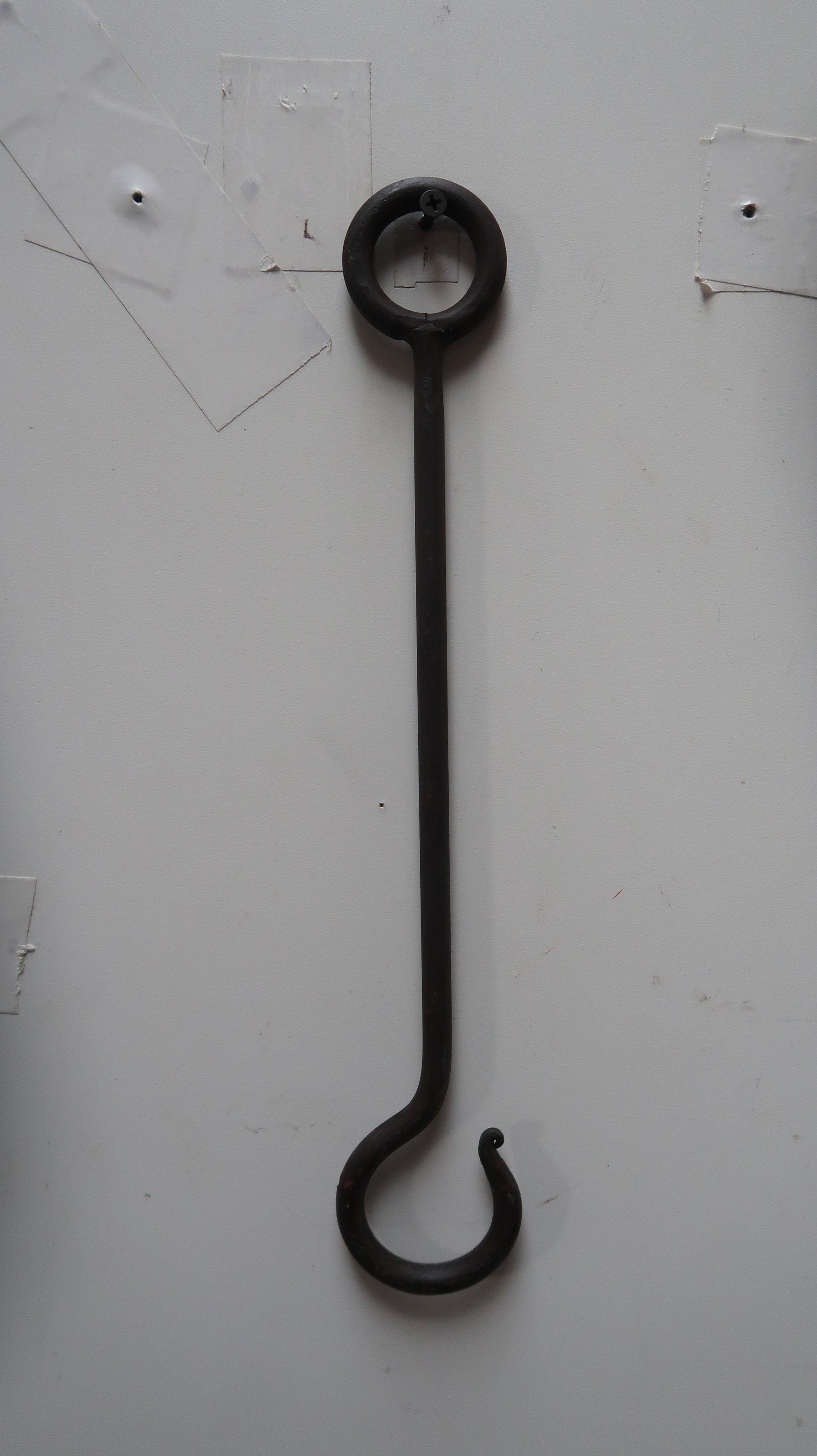 Hand Forged 14" L Wrought Iron Hook Blacksmith Antique