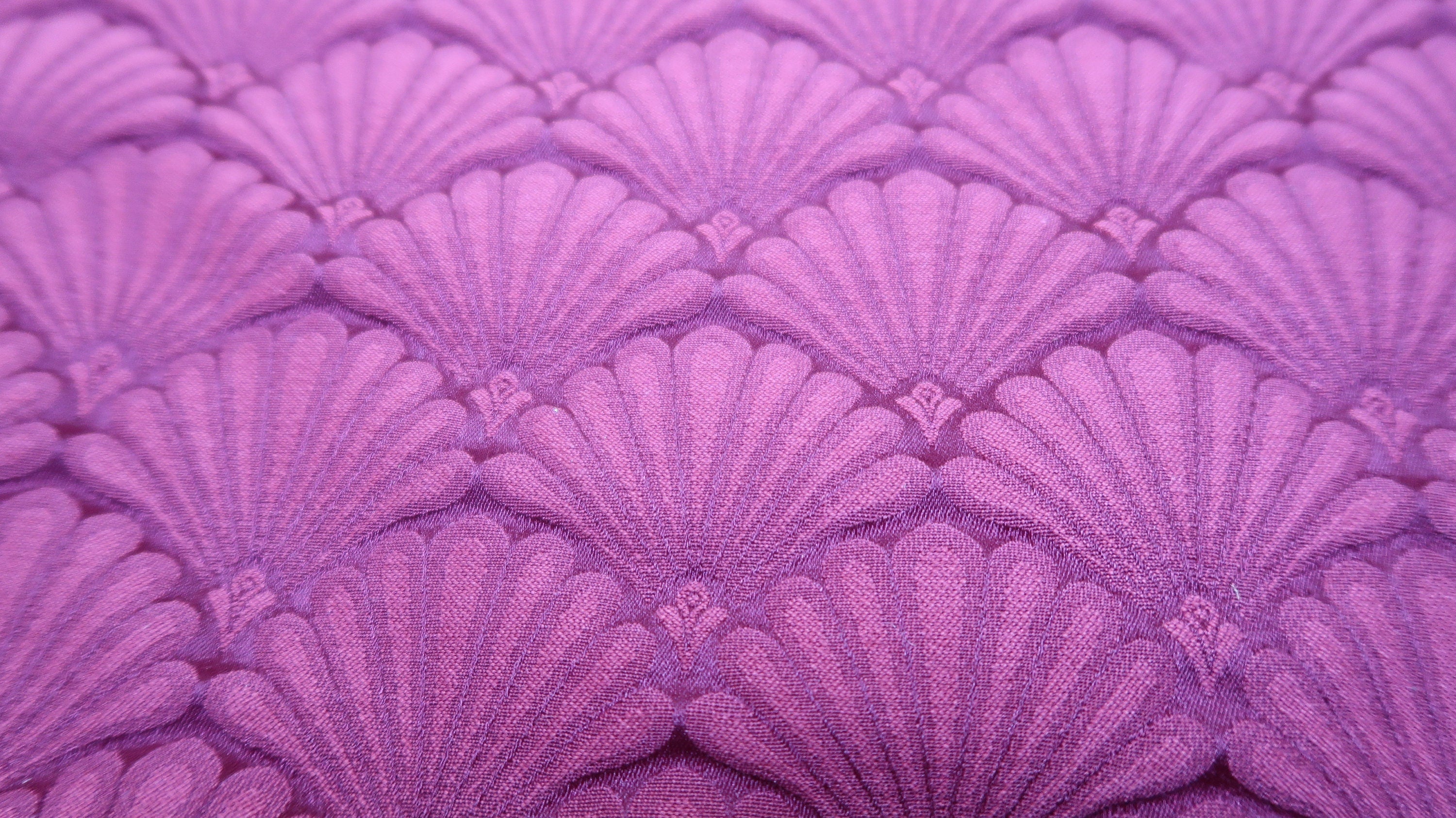 F. Schumacher Co. Vintage Shell Pattern Fabric Burgandy 55" w x 6 ft