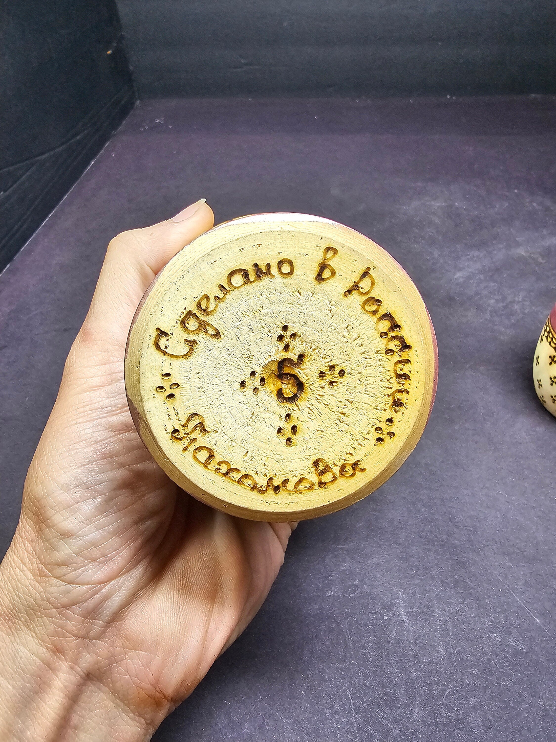 5 pcs Russian Matryoshka Nesting Dolls Signed