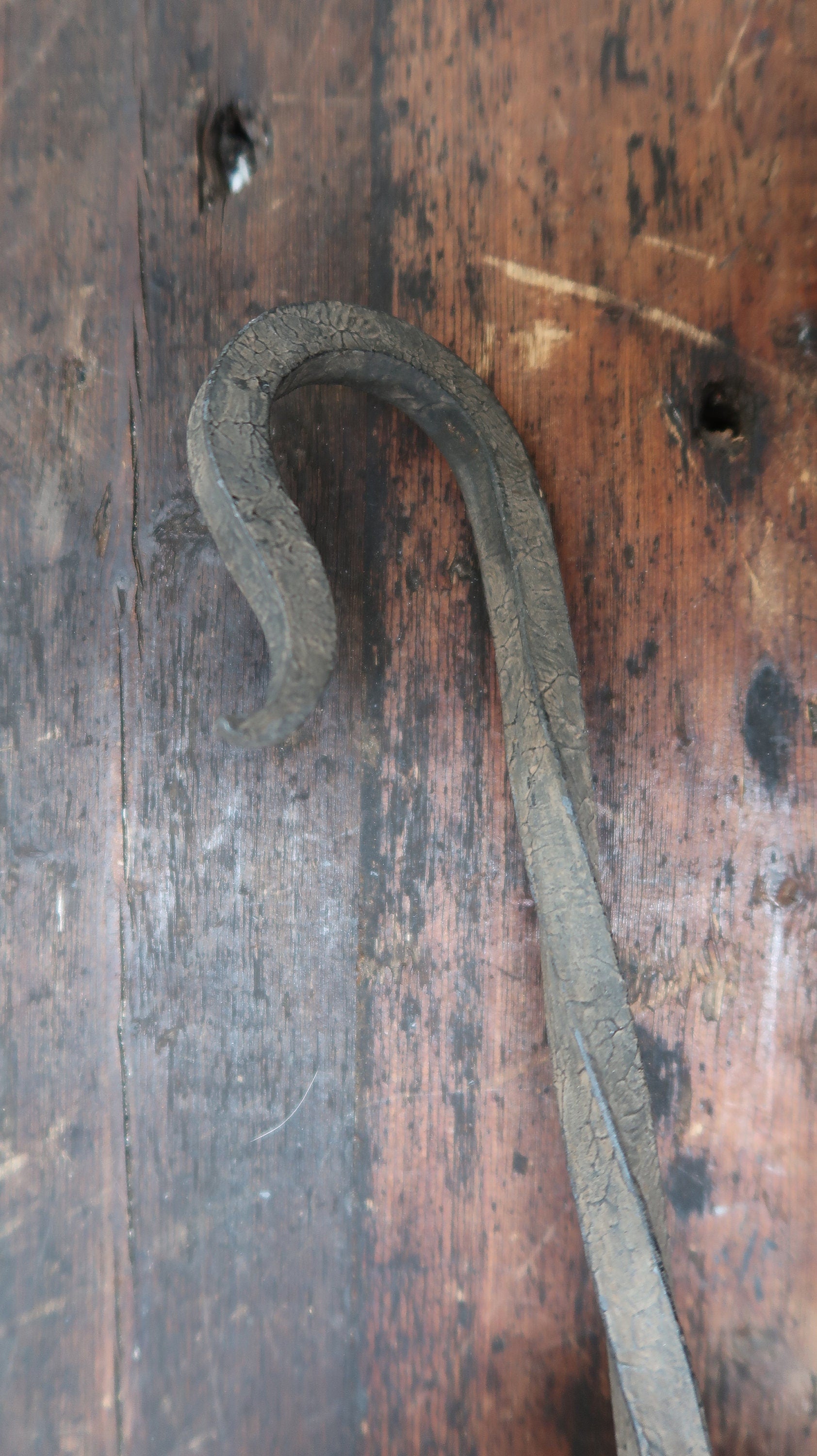 Hand Forged 14.25" L Iron Hook Blacksmith Vintage