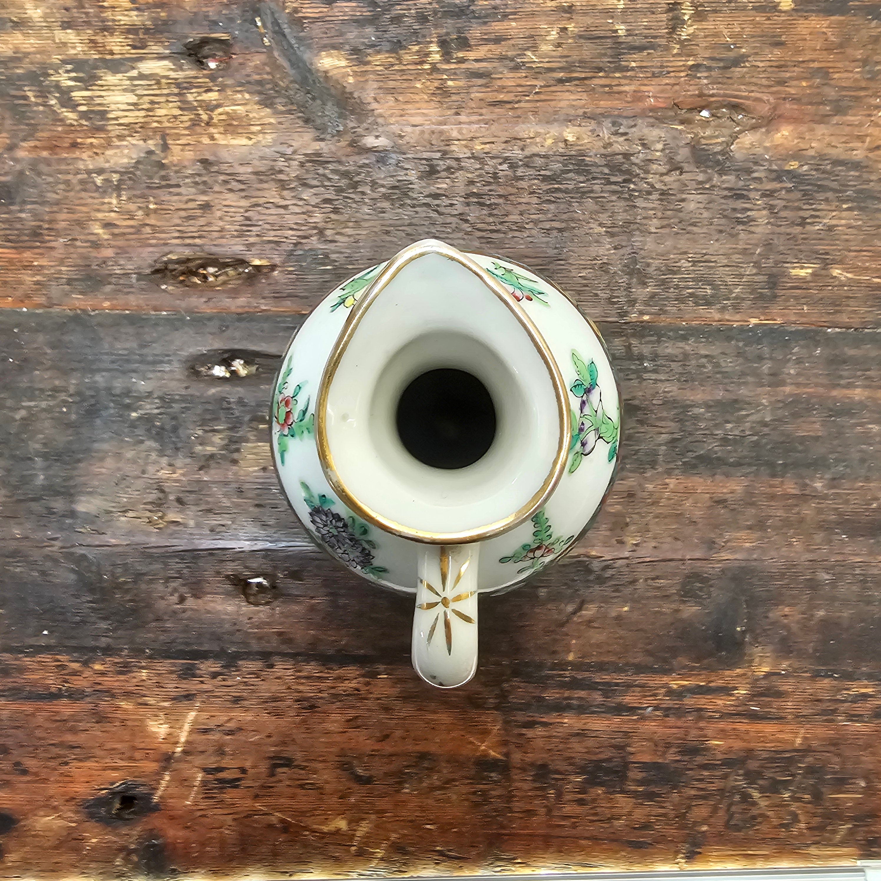 Antique Chinese Porcelain Doucai Ewer Pitcher Qianlong Mark 9" H