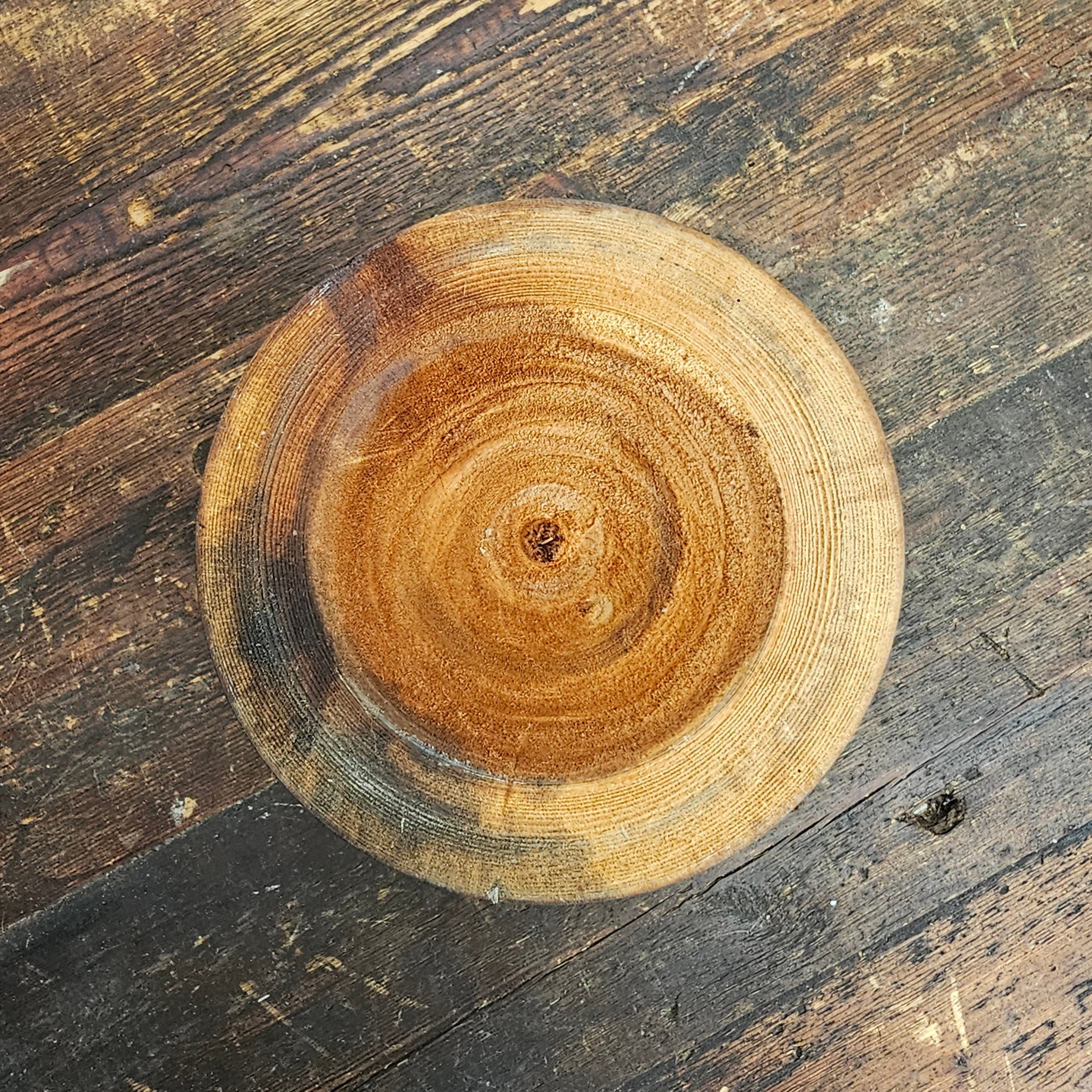 Vintage Bamboo Mortar Apothecary Kitchen Herbs Spice 5.5" Dia x 7" H