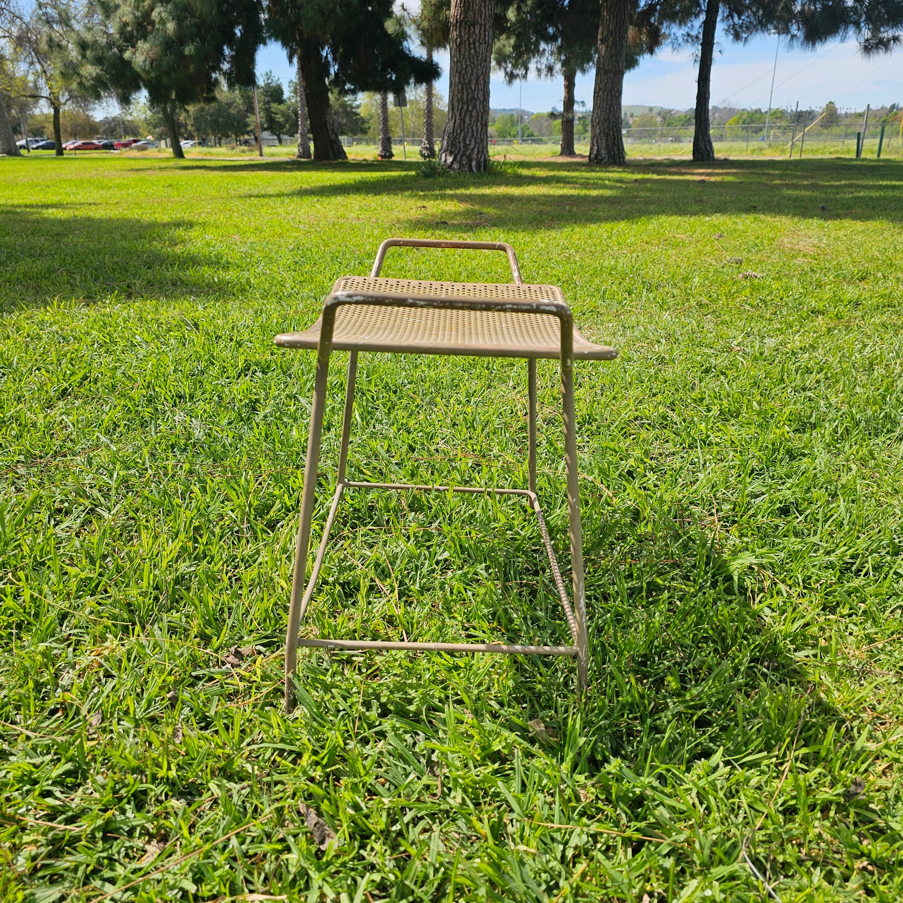 Industrial Steel Stool Gardening Patio Stool Plant Stand MCM