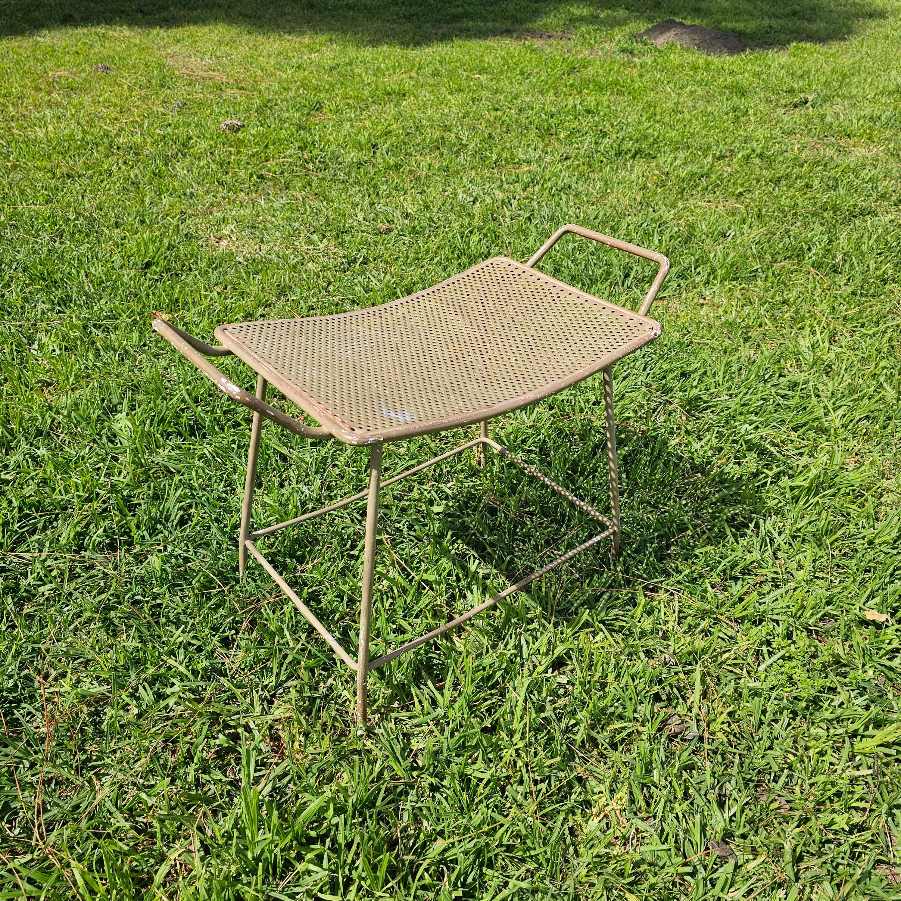 Industrial Steel Stool Gardening Patio Stool Plant Stand MCM