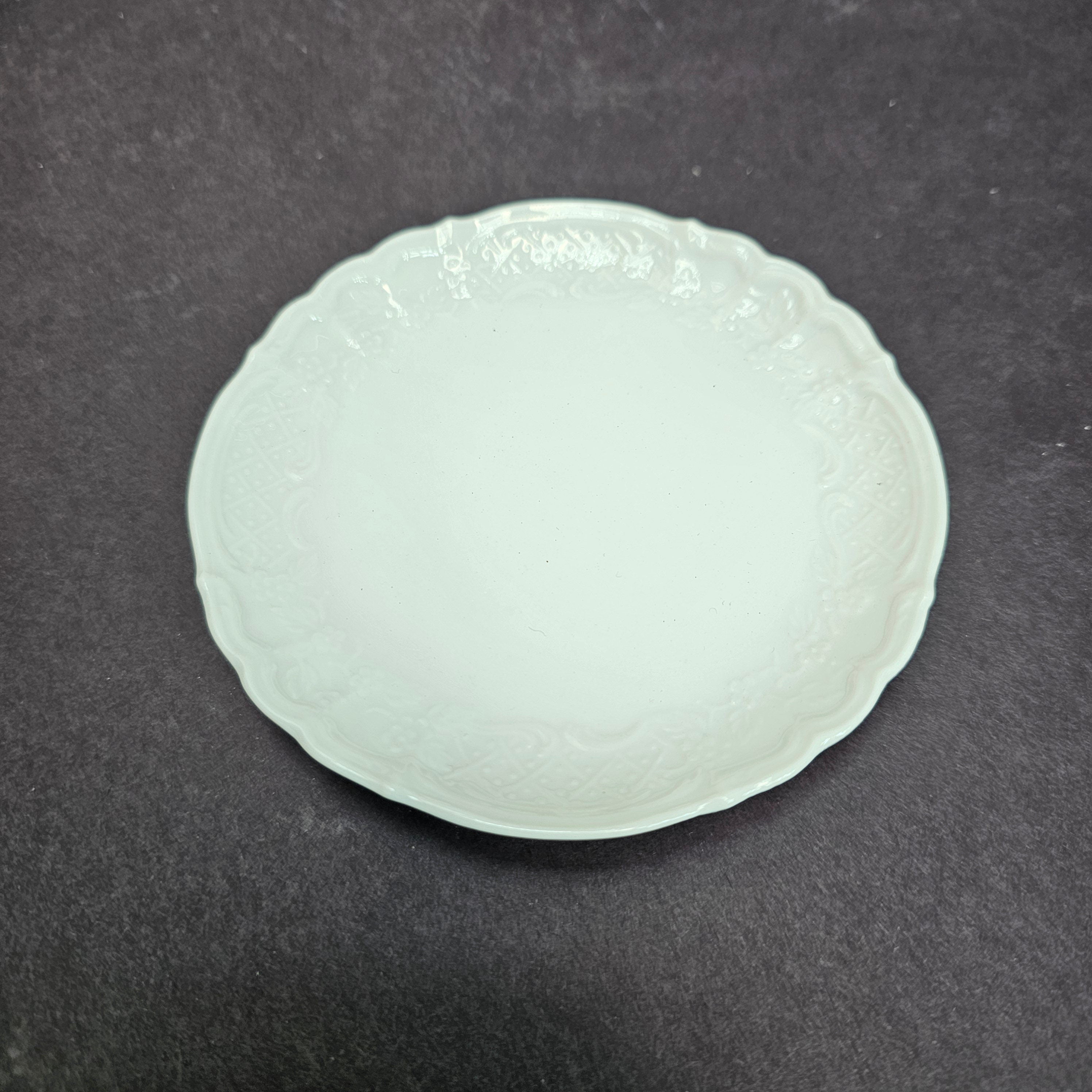 Set of 5 Kaiser West Germany Sauce Tapas Butter Pat Dish Floral Embossed 4.25"