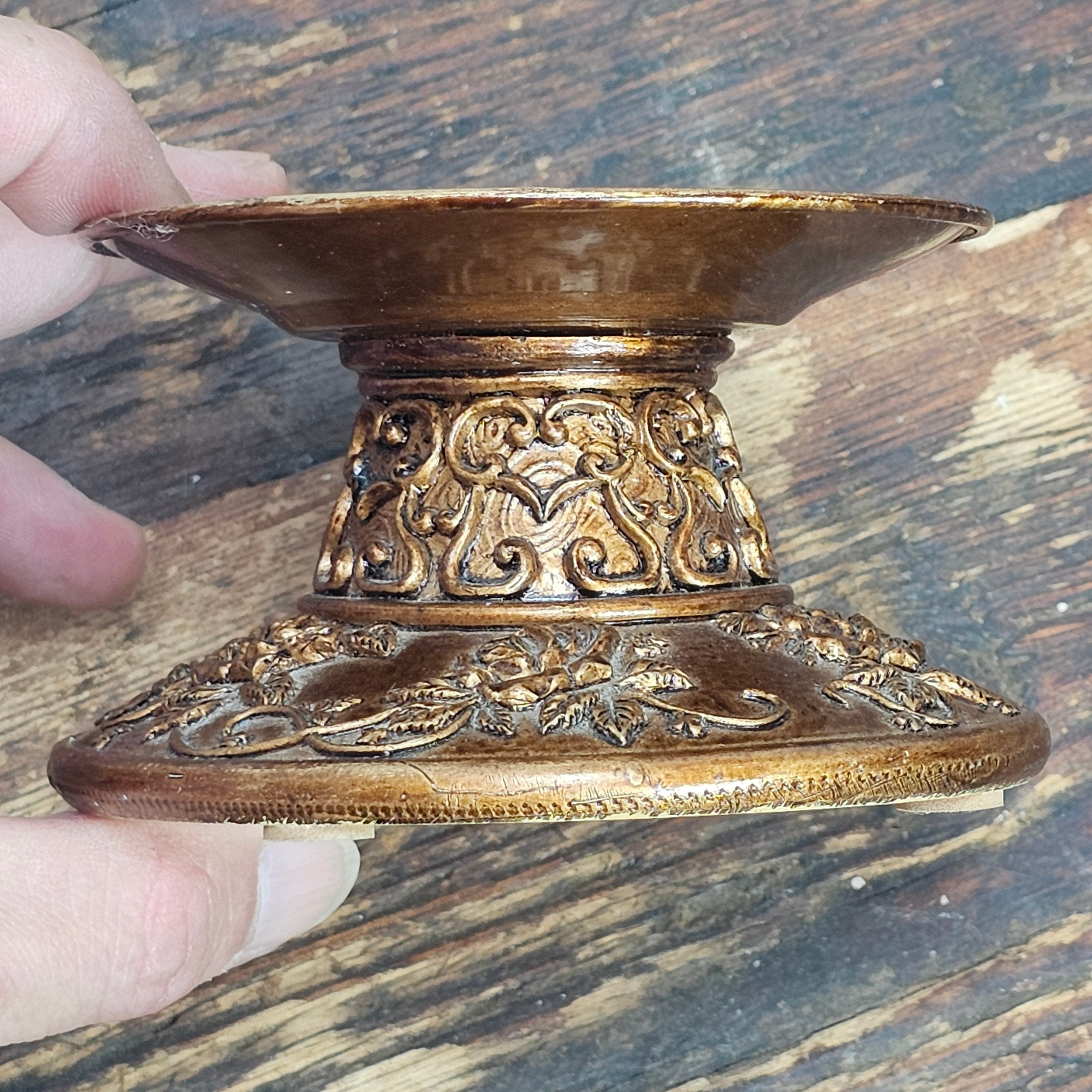 Ornate Asian Style Resin Candle Holder