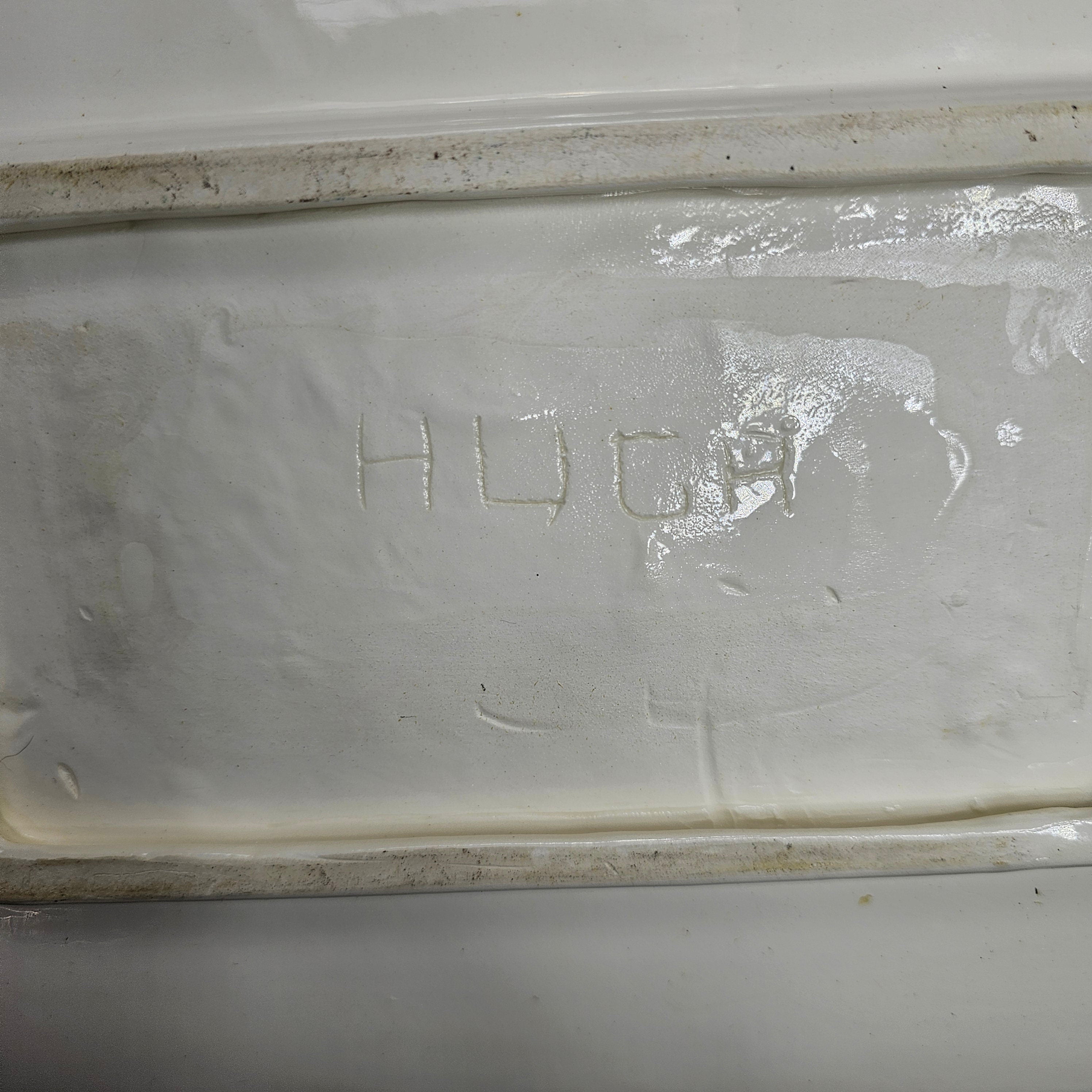 Hand-Painted Bottle Labels platter Cheese Plate Signed 13" L x 8.5" W x 1" H