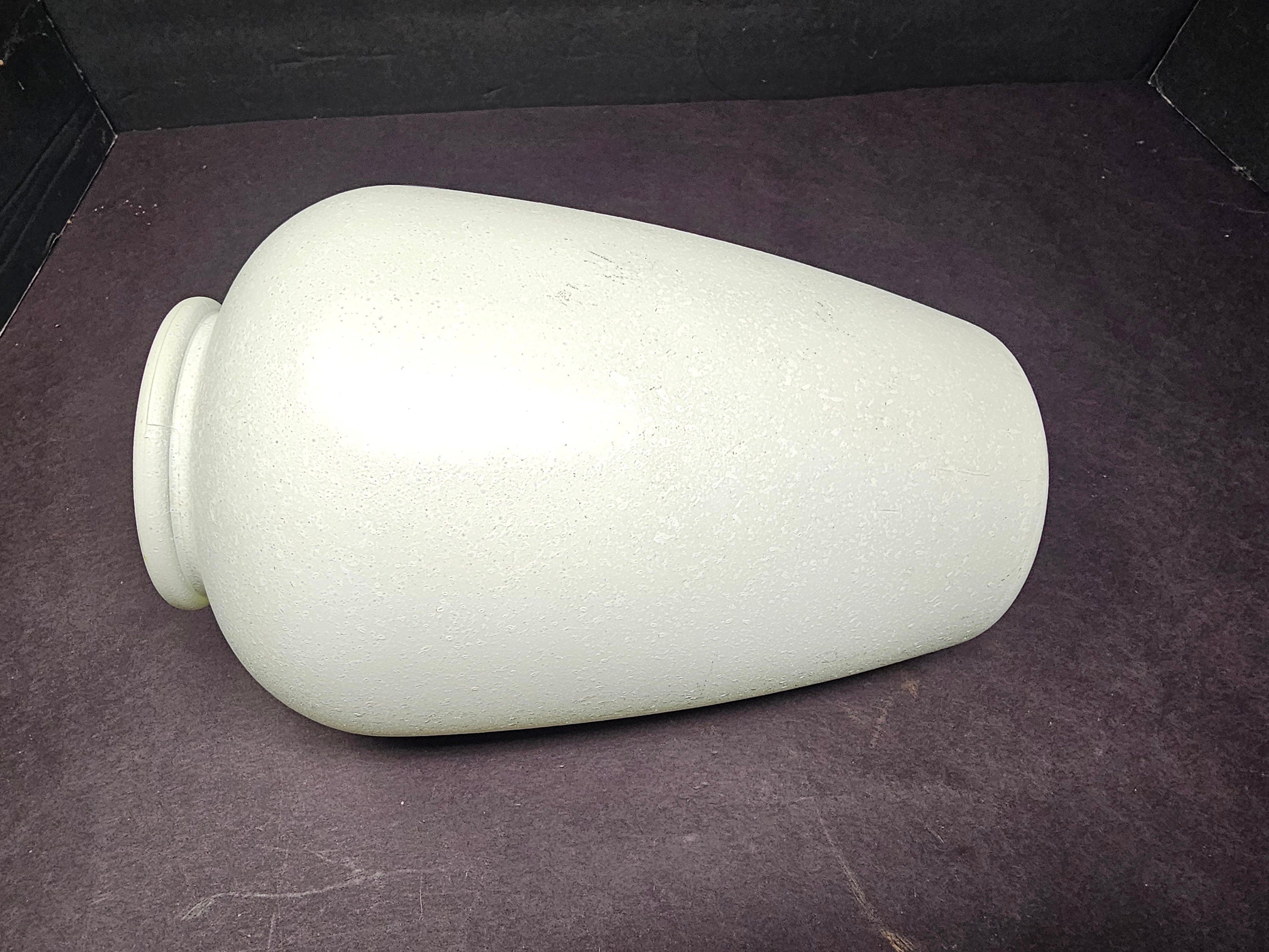 Studio Nova Portugal White Speckled Glass Vase 9"H 1980s