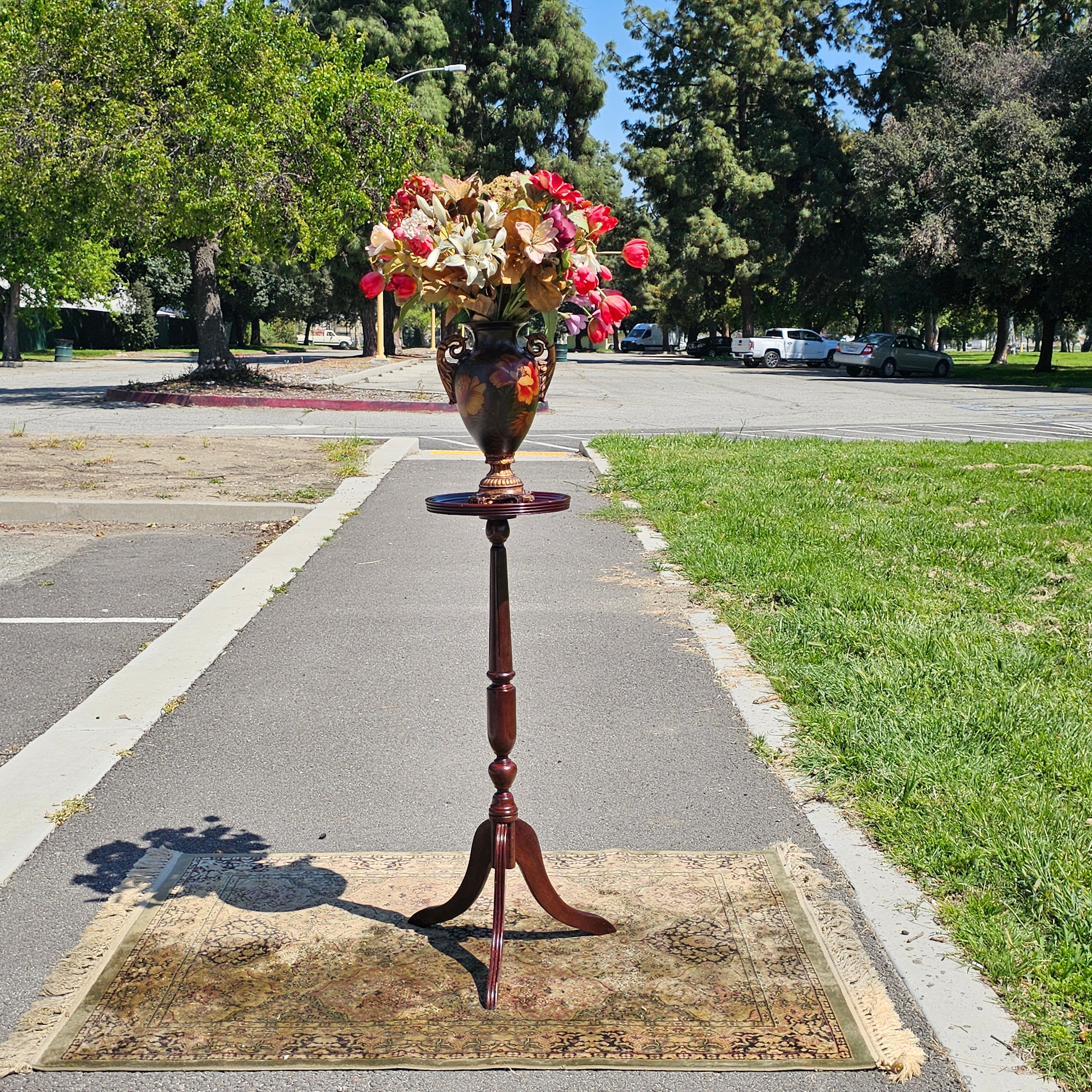 Resin Vase + Artificial Flowers Home Decor