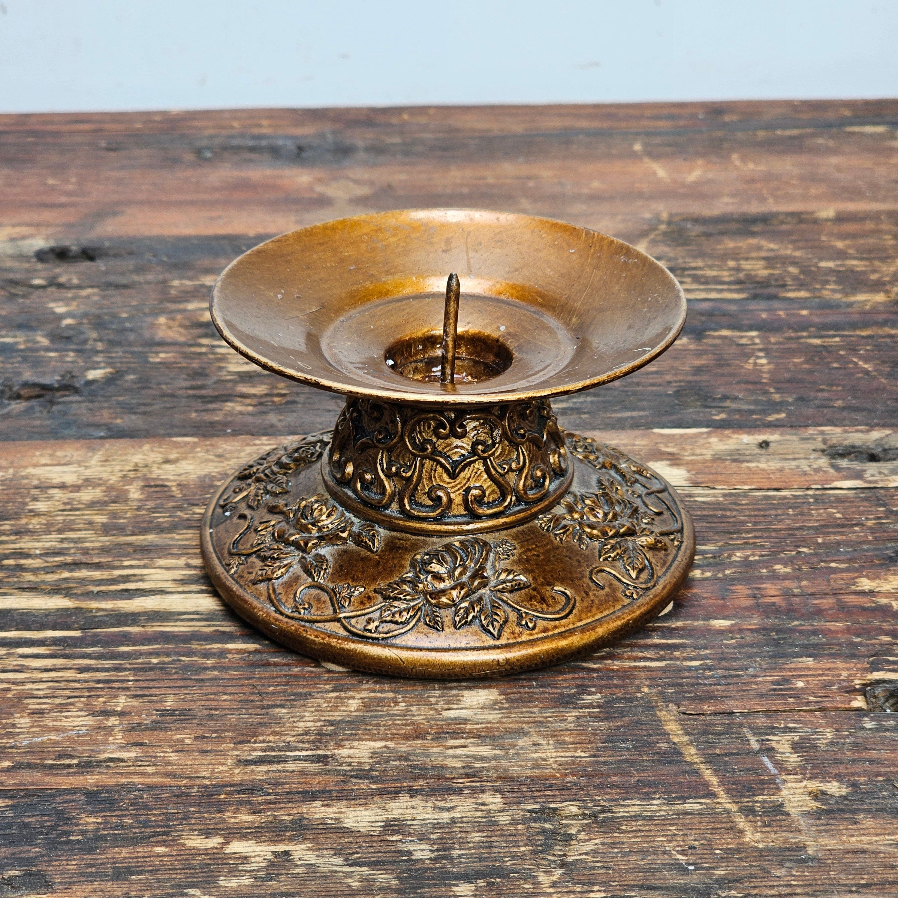 Ornate Asian Style Resin Candle Holder