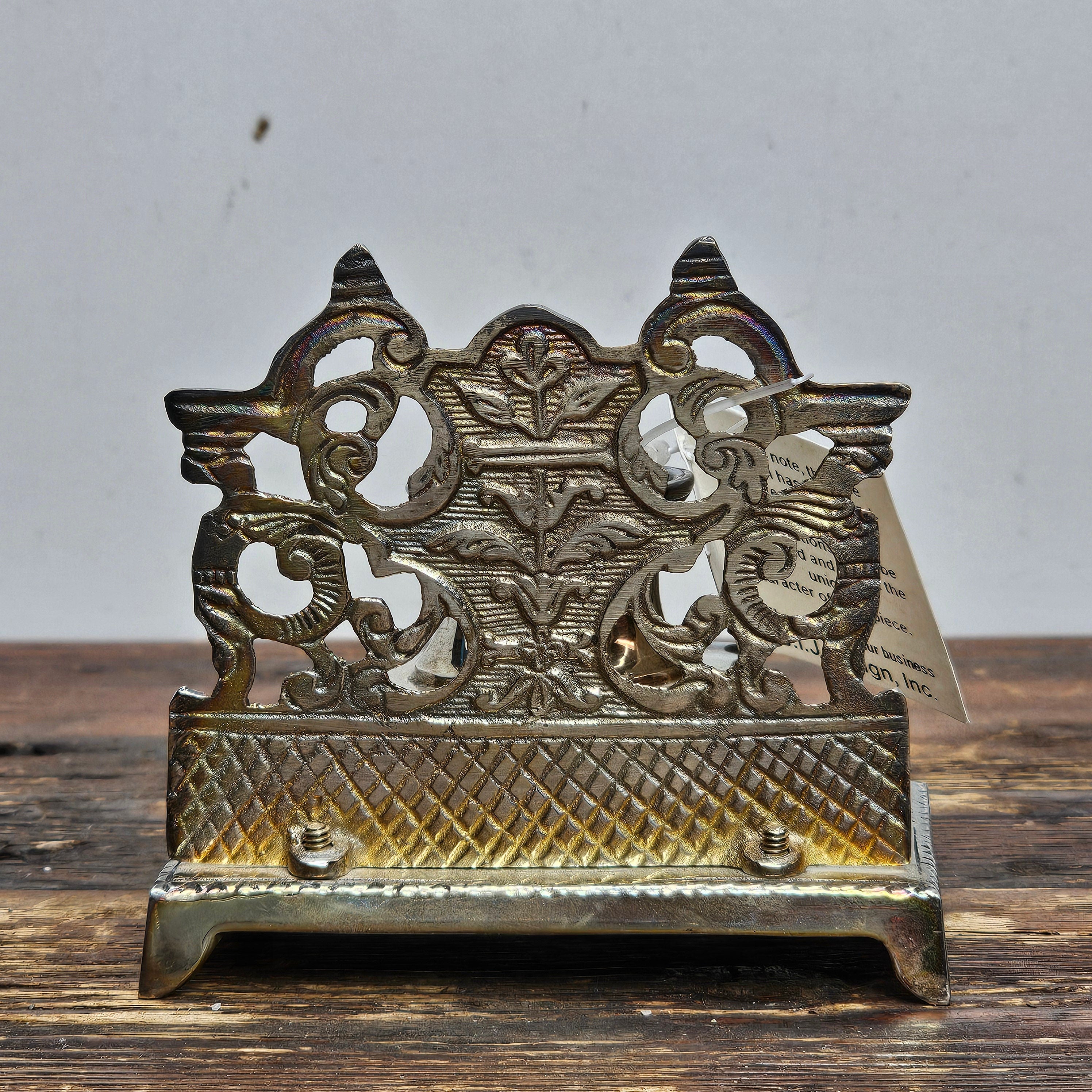 French Art Nouveau Style Metal Inkwell J.I.J Design Sun Valley, CA