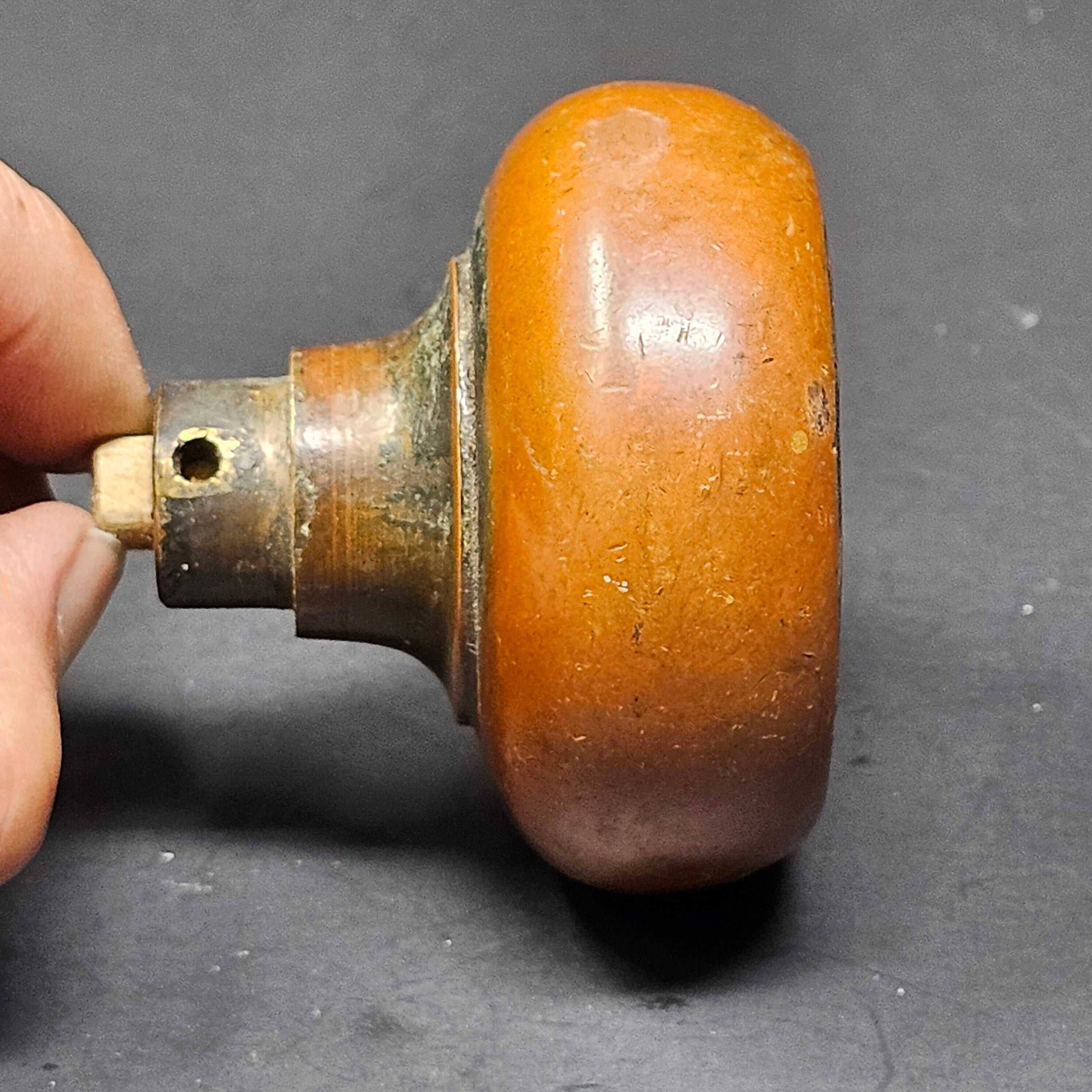 Antique Single Door Knob Solid Brass