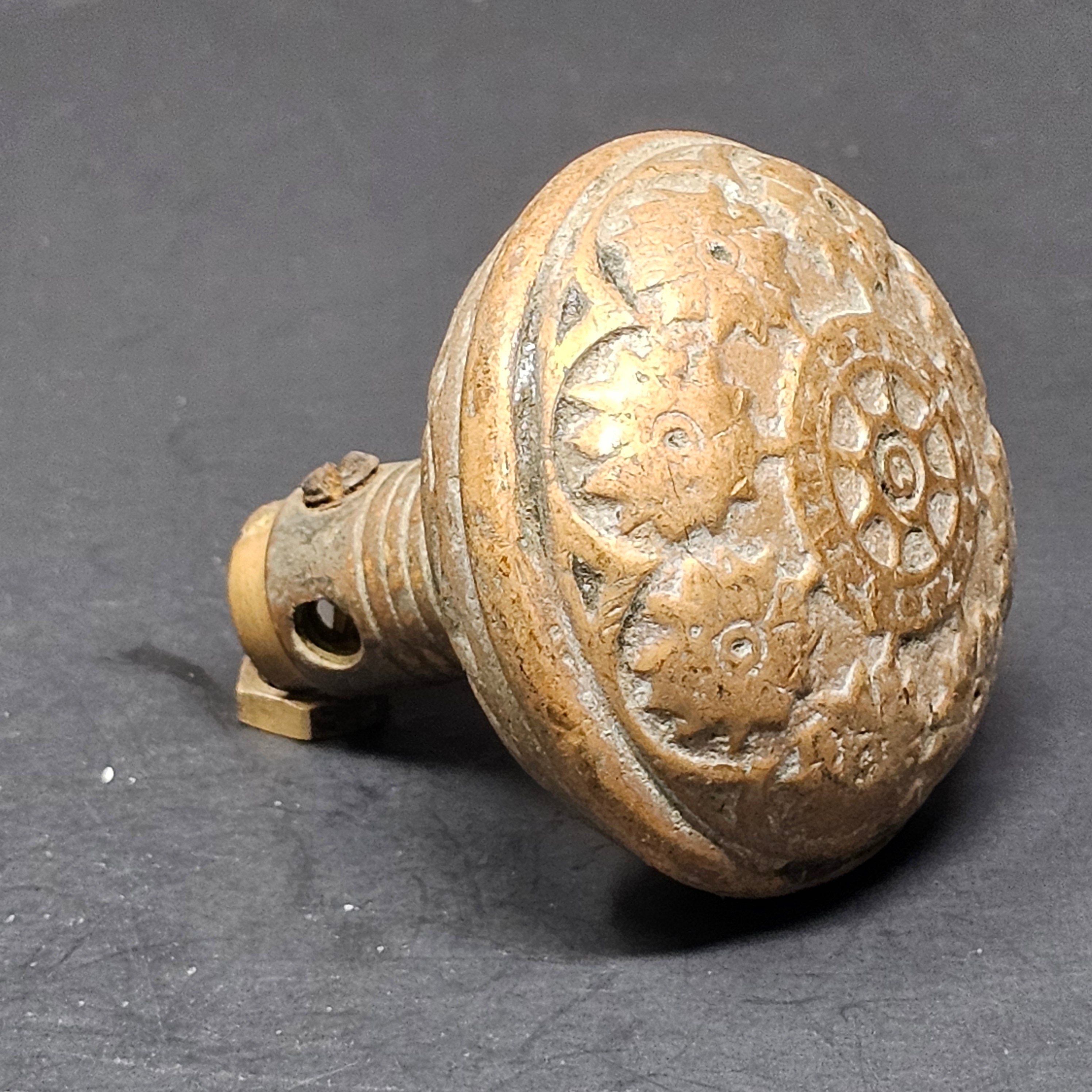 Antique Single Door Knob Solid Brass (1 lb.)