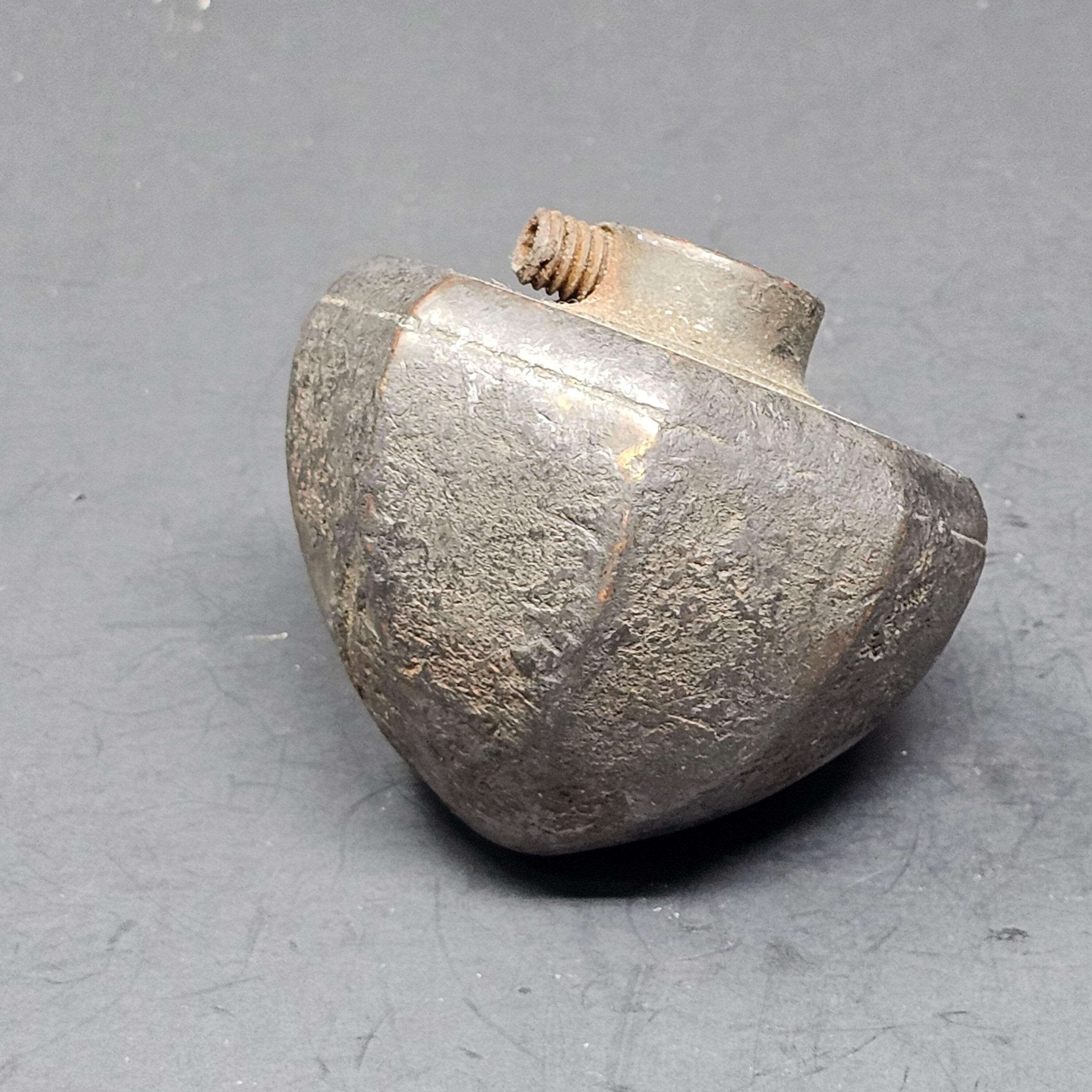 Antique Single Octagon Door Knob Solid Brass (1 lb.)