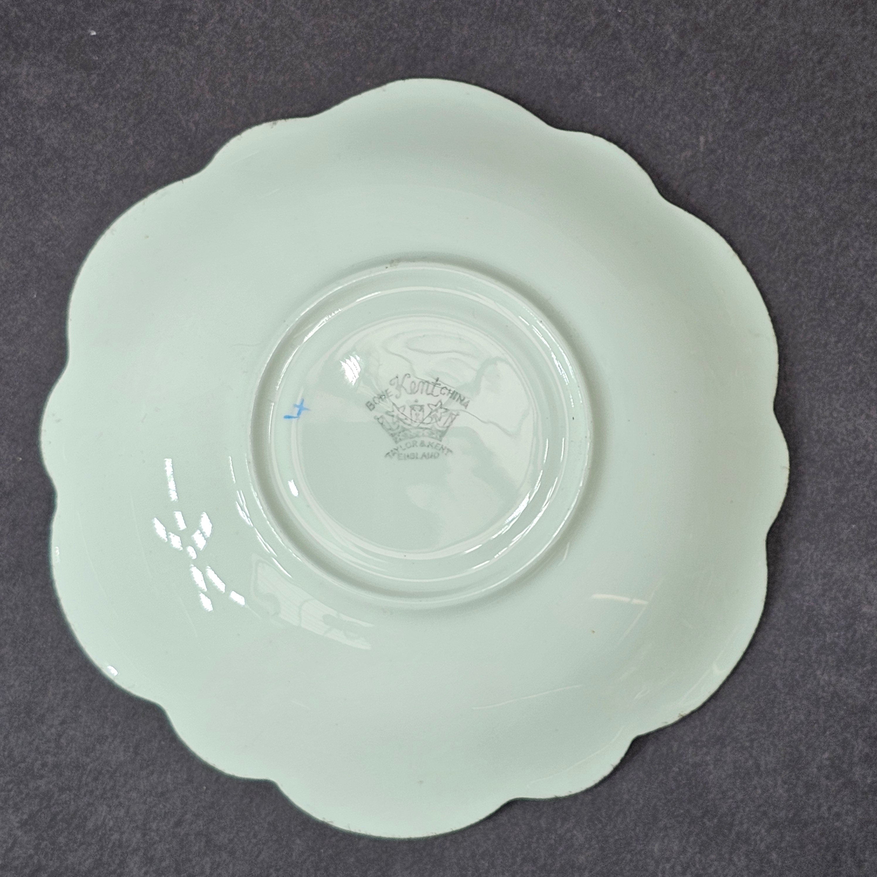 Vintage Taylor and Kent Gold Trim Teacup & Saucer Set From England