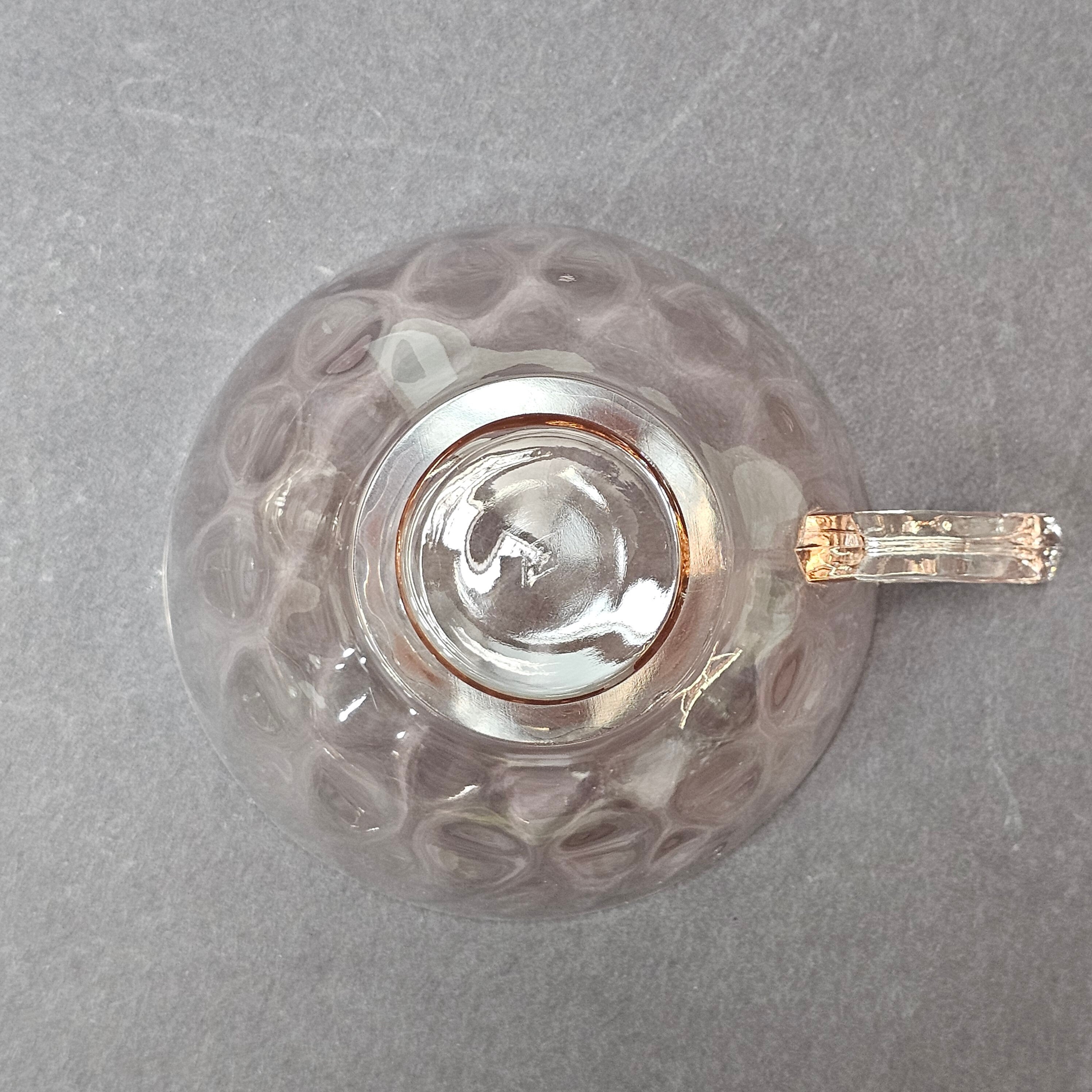 Heisey Yeoman Flamingo Pink Cup & Saucer Set (A)