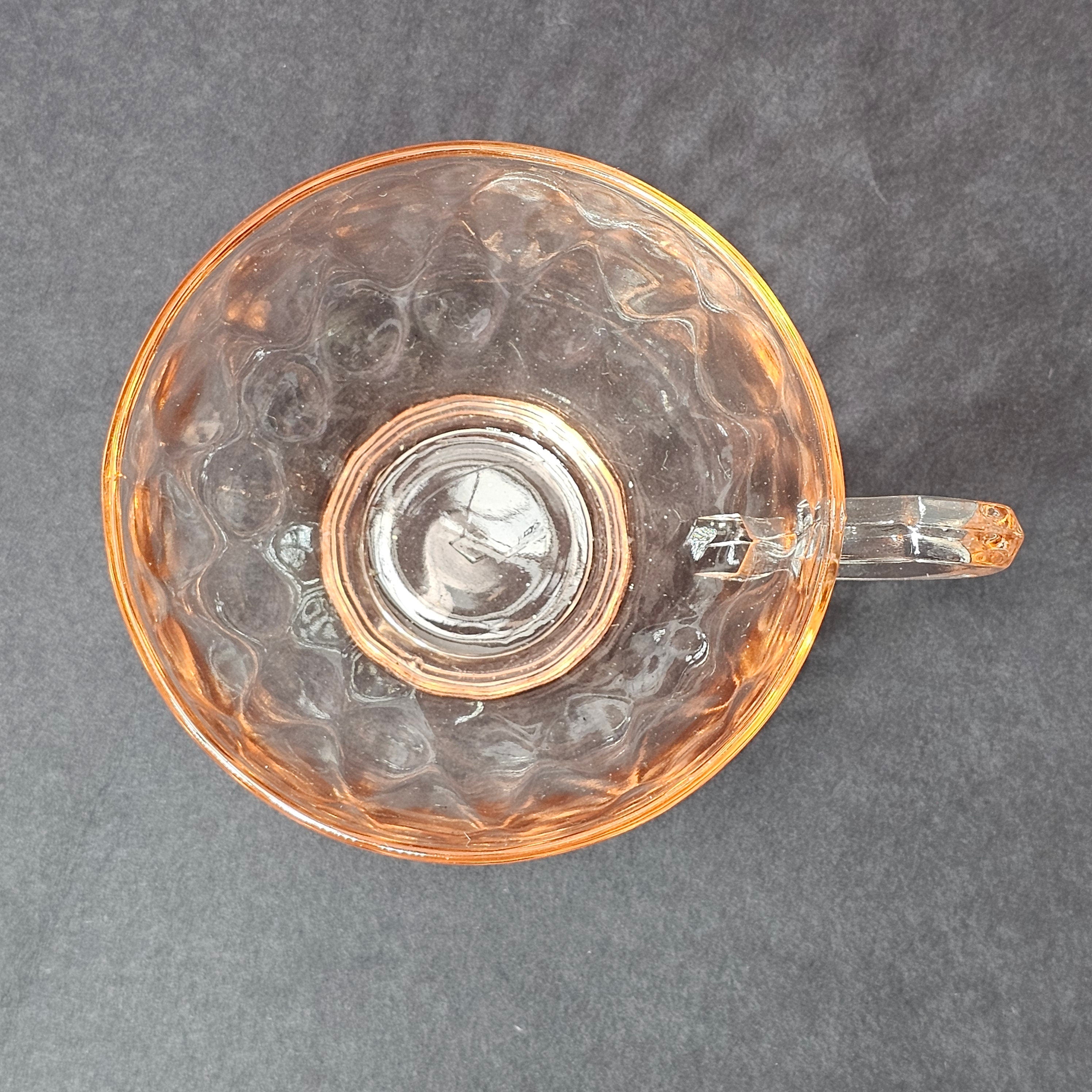 Heisey Yeoman Flamingo Pink Cup & Saucer Set (B)