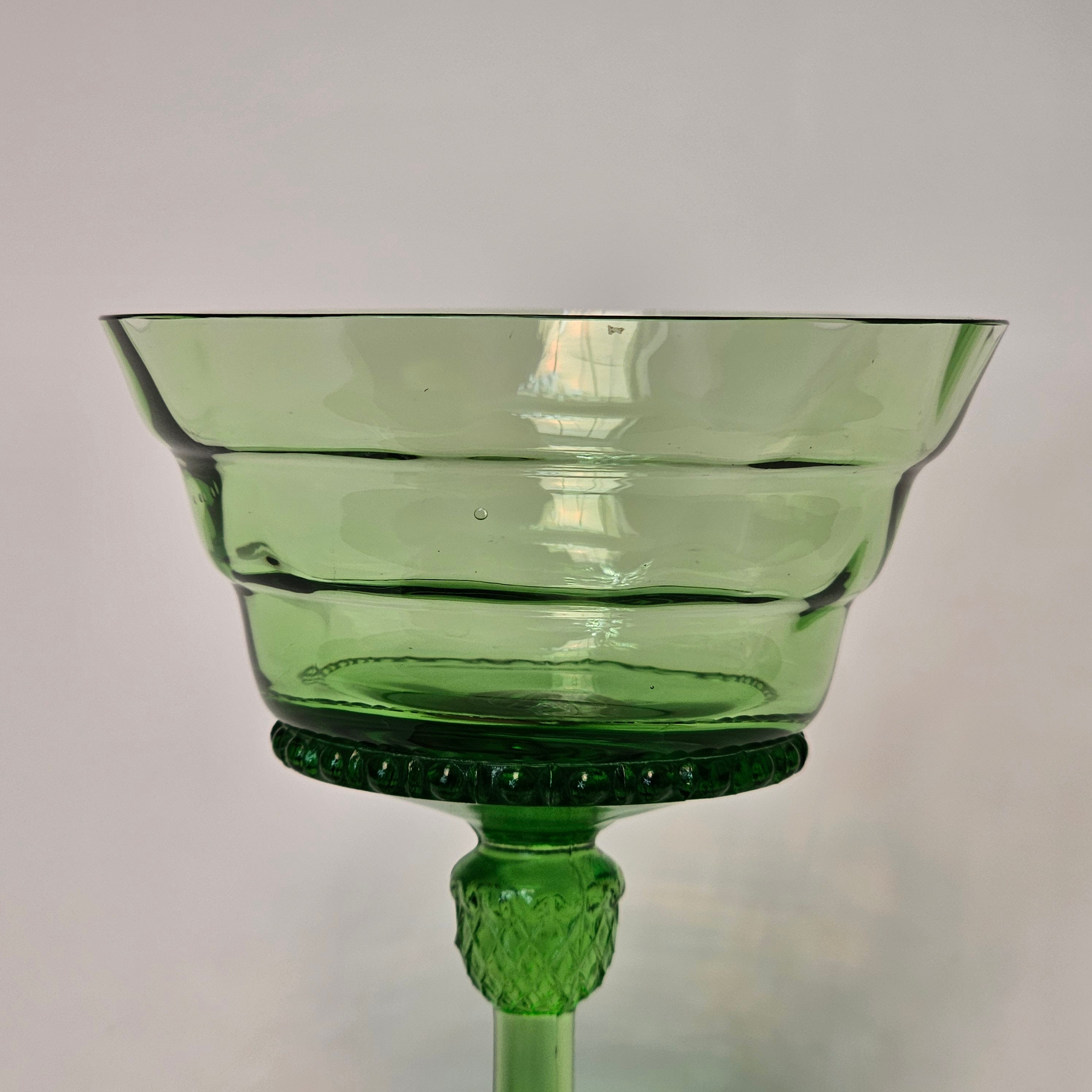 Heisey Moongleam Charter Oak Tall Sherbert Champagne 4 3/4”