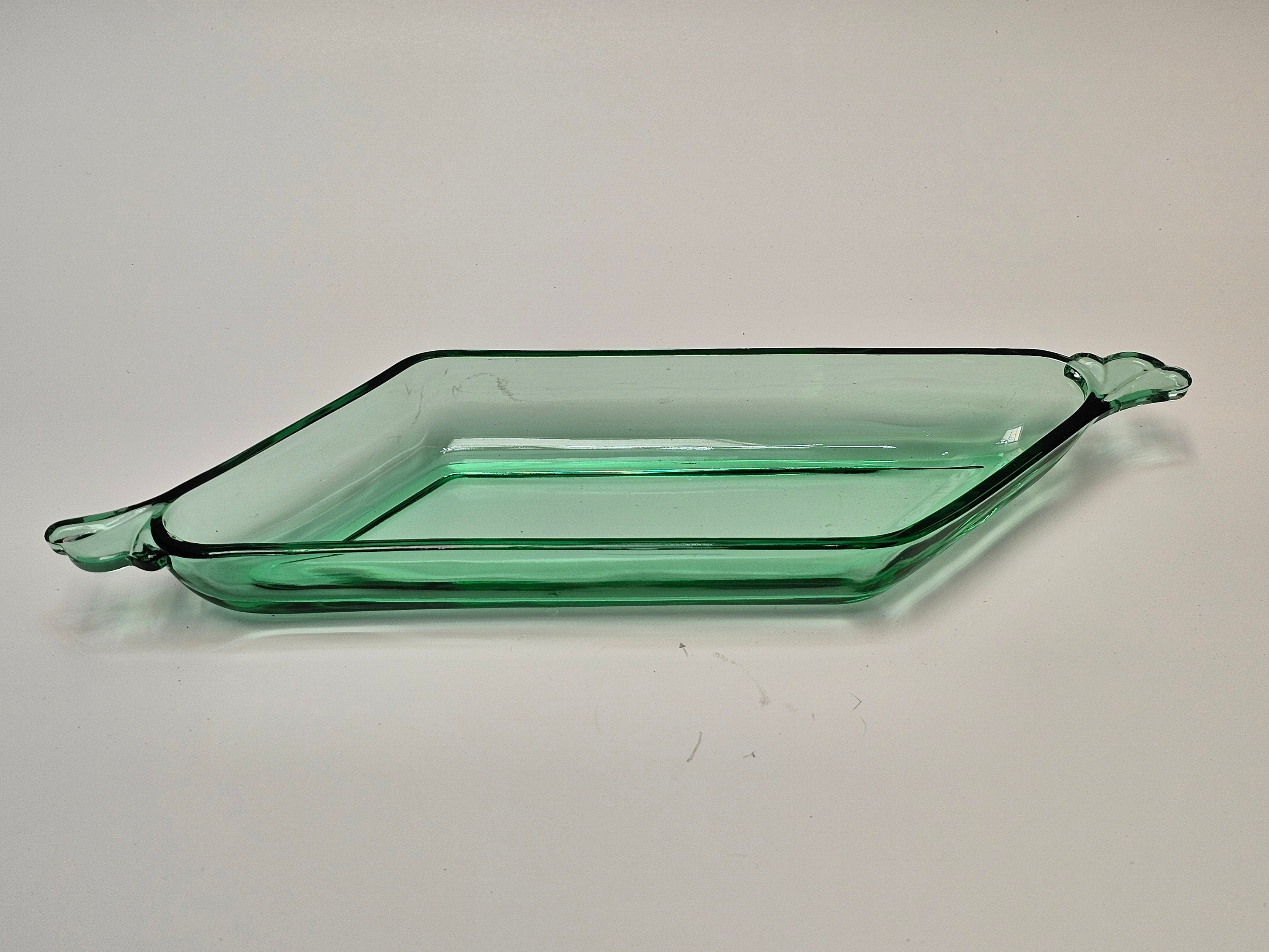 Heisey Empress Moongleam Green Obong Relish Tray