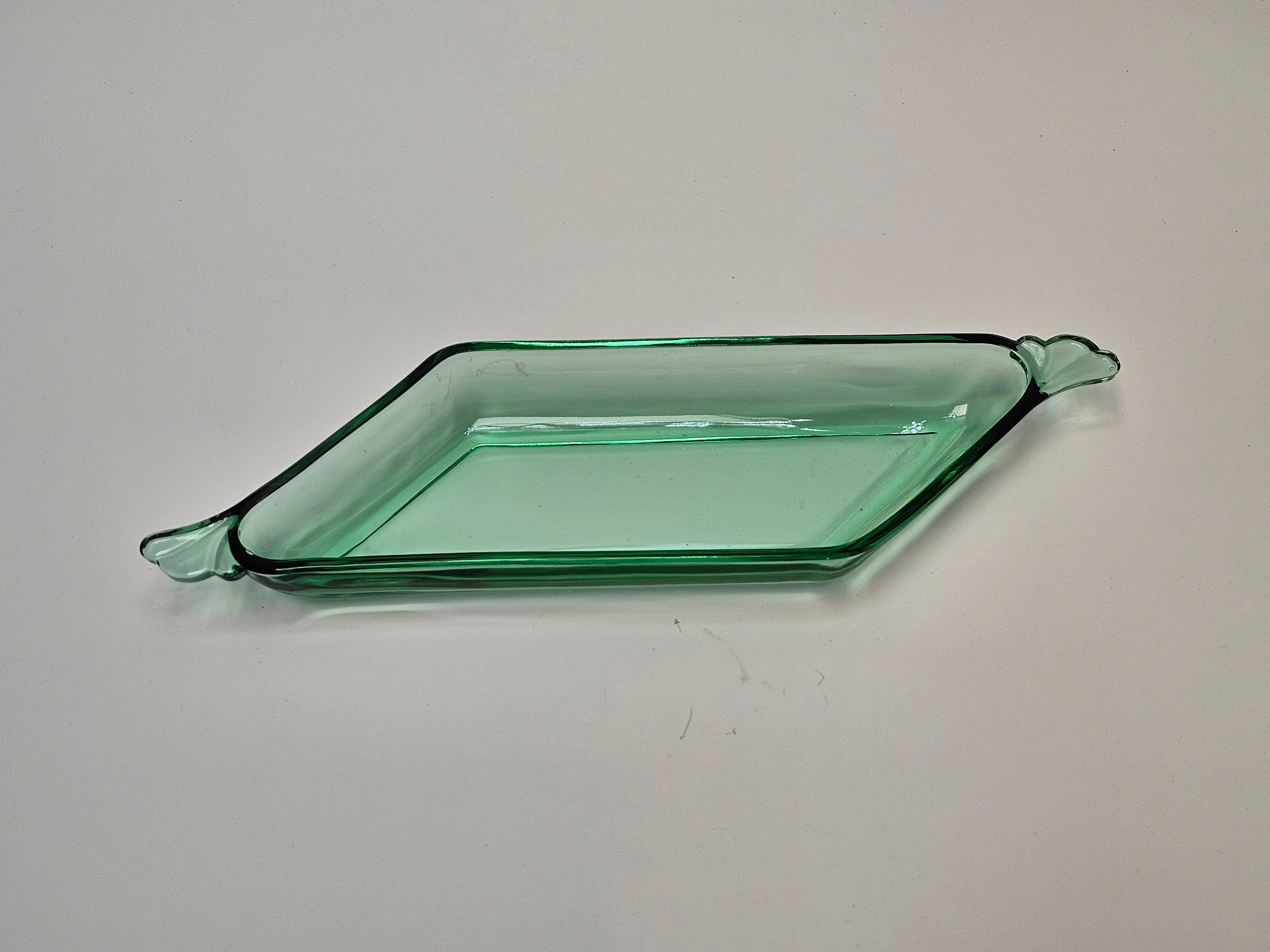 Heisey Empress Moongleam Green Obong Relish Tray