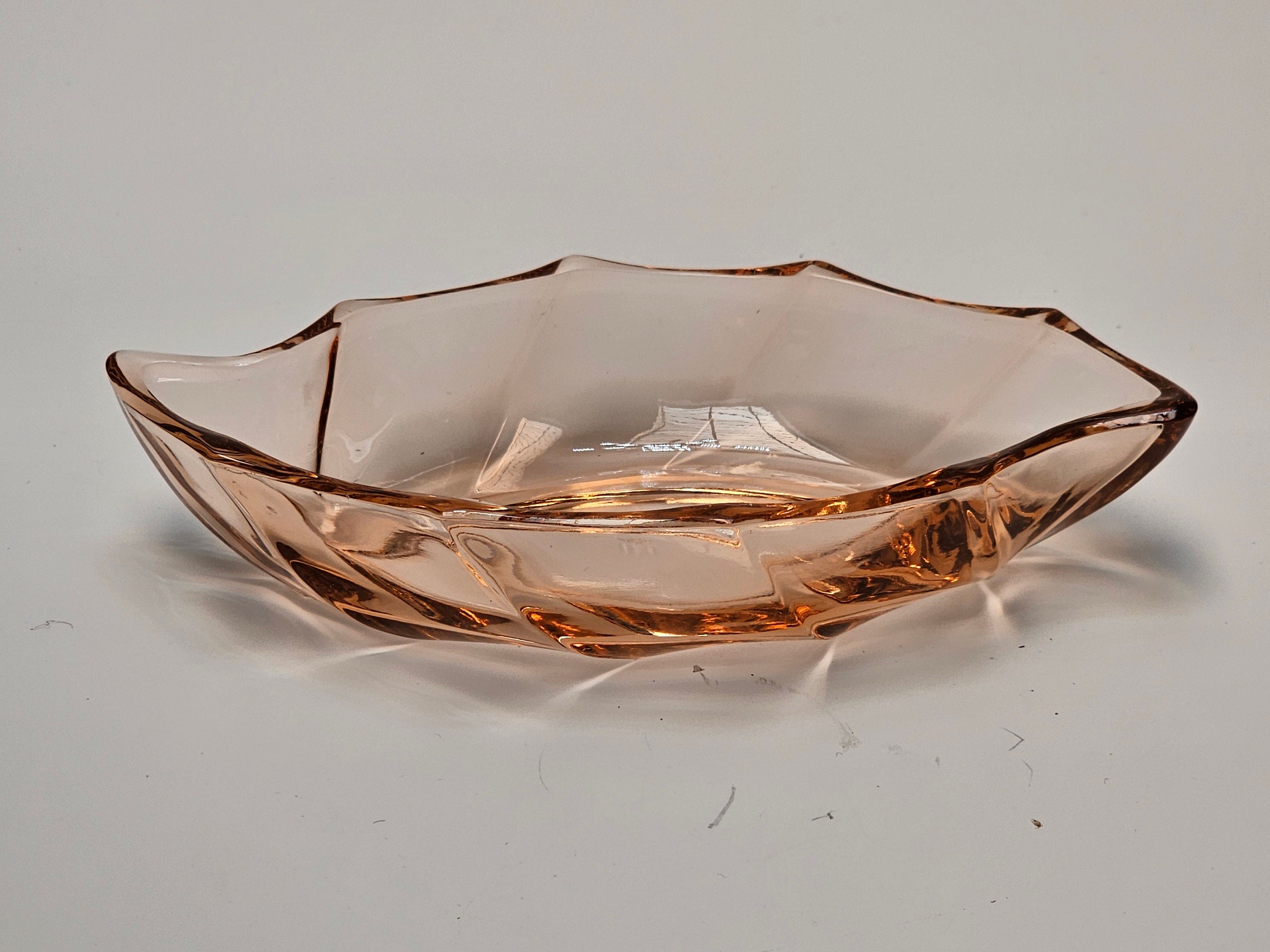 Heisey 7" Twist Flamingo Pickle Dish