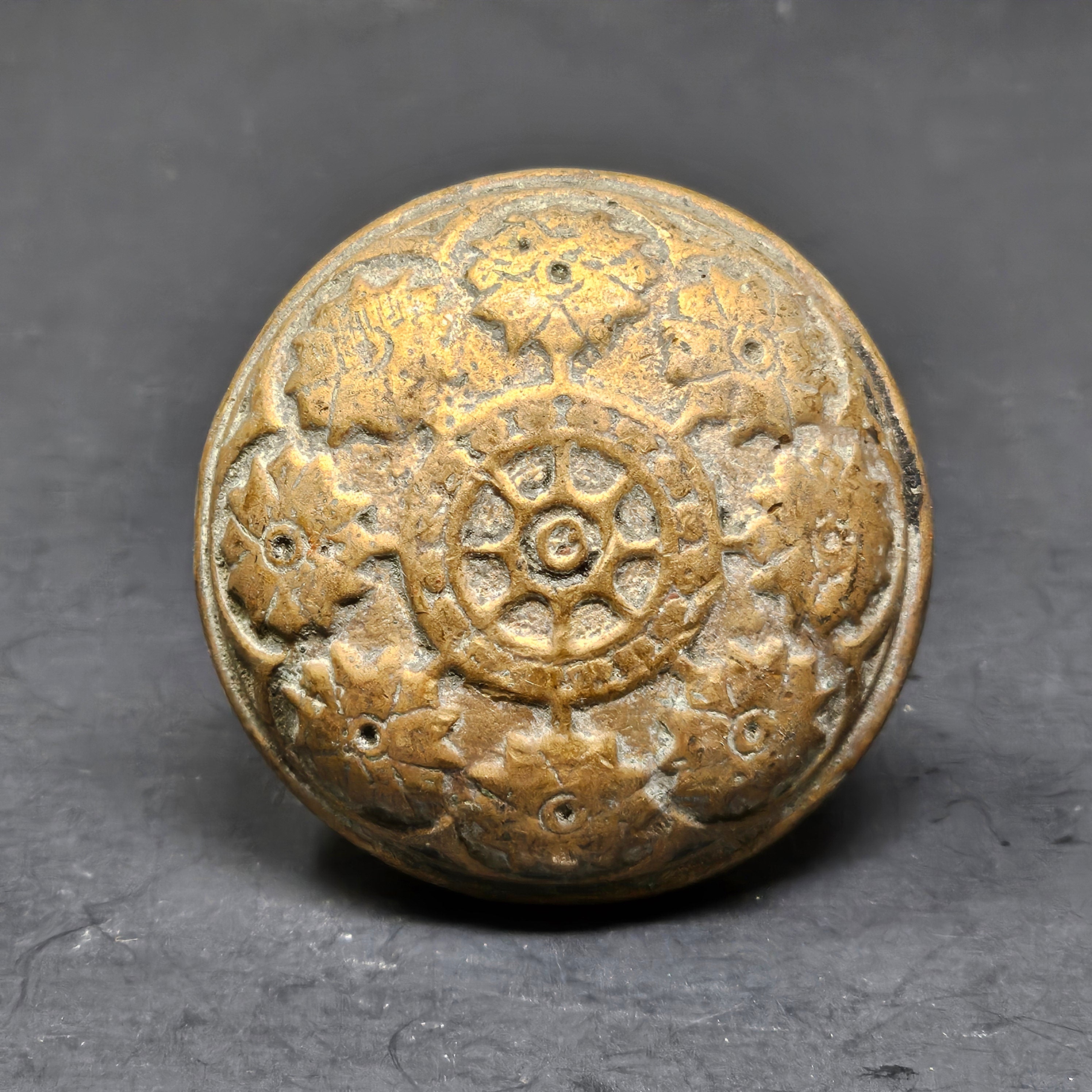 Antique Single Door Knob Solid Brass (1 lb.)