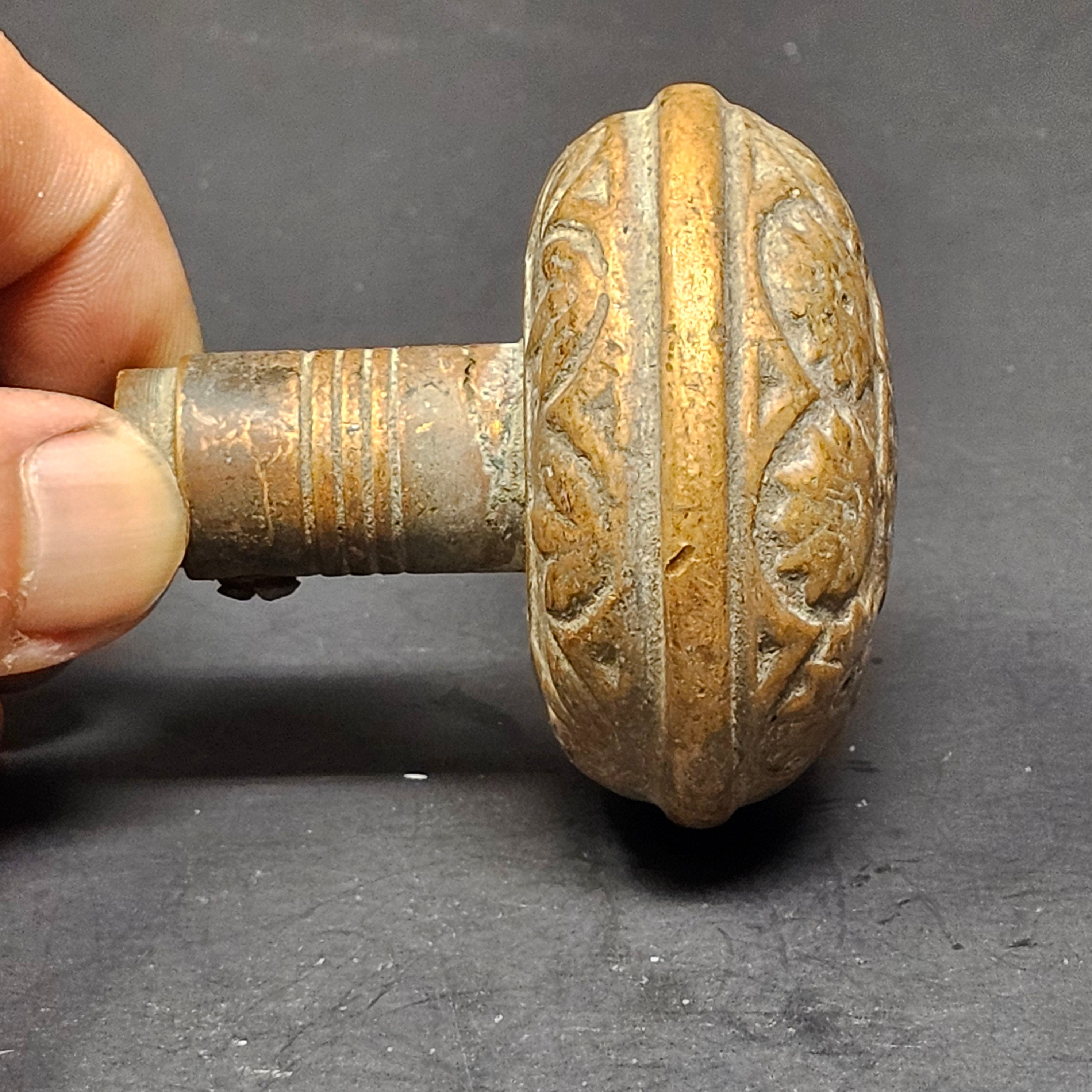 Antique Single Door Knob Solid Brass (1 lb.)