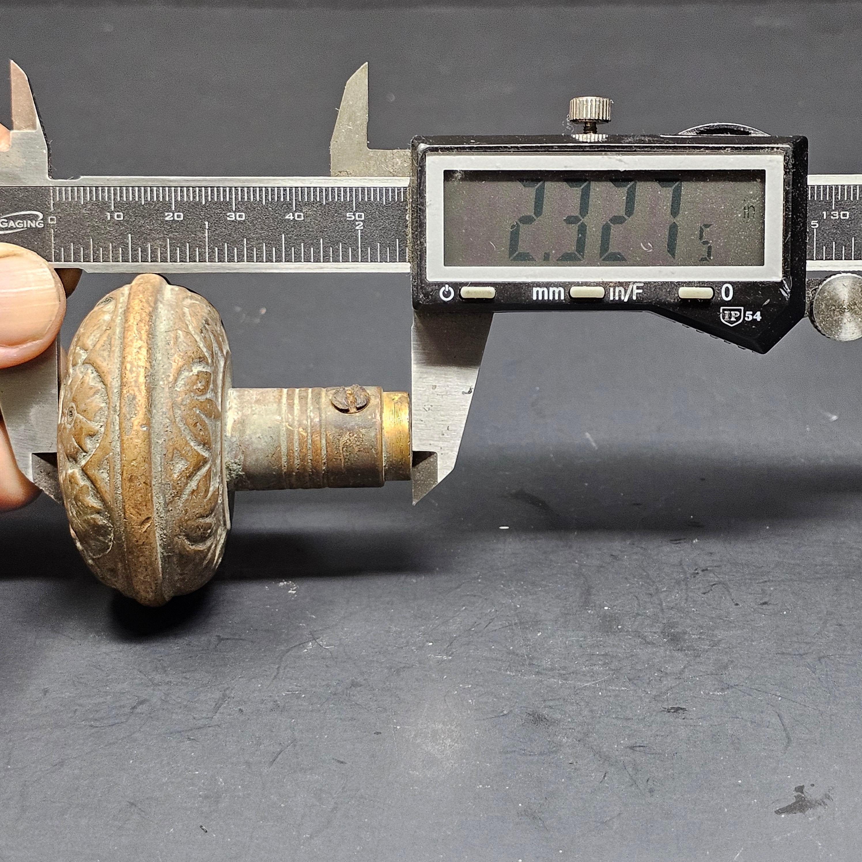 Antique Single Door Knob Solid Brass (1 lb.)