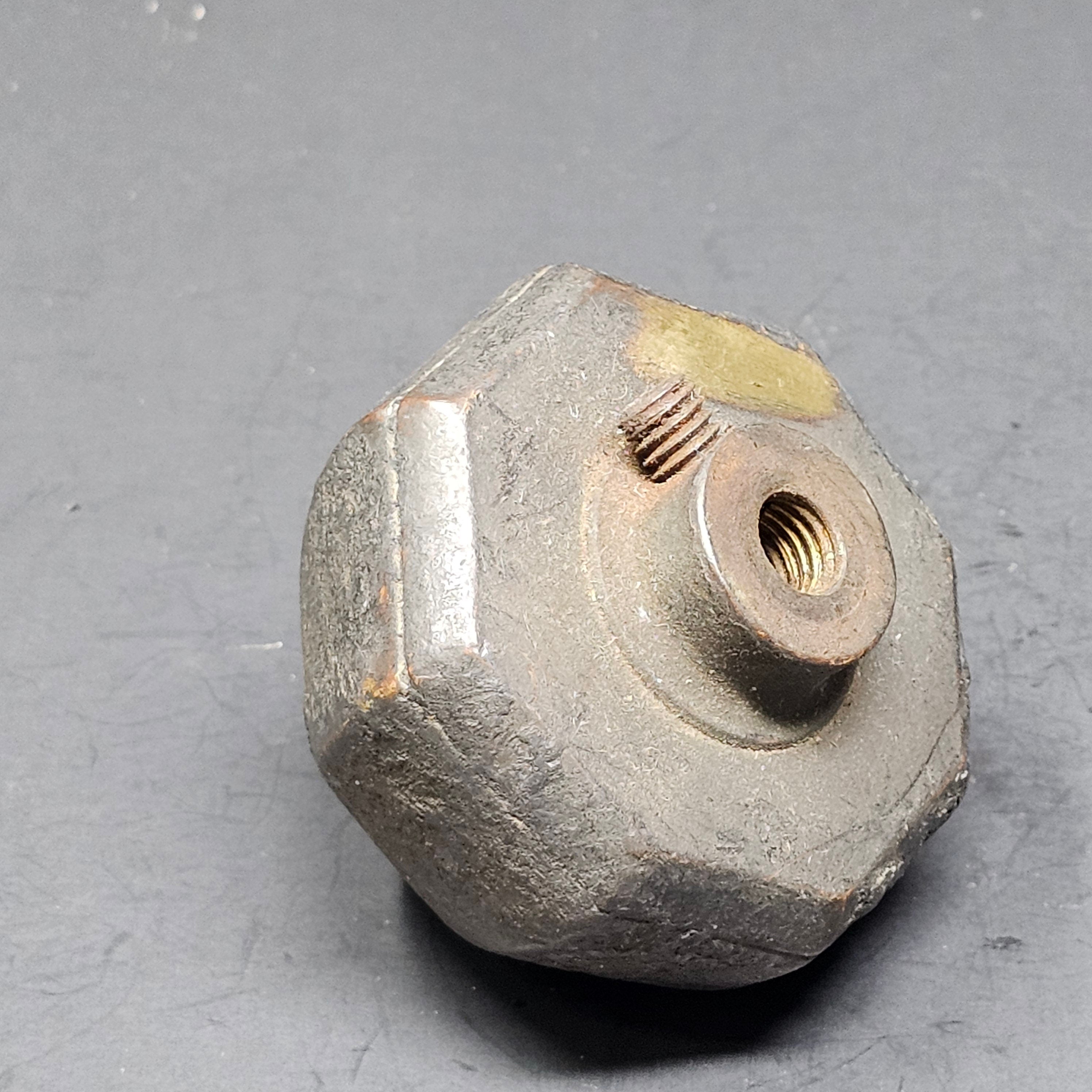 Antique Single Octagon Door Knob Solid Brass (1 lb.)