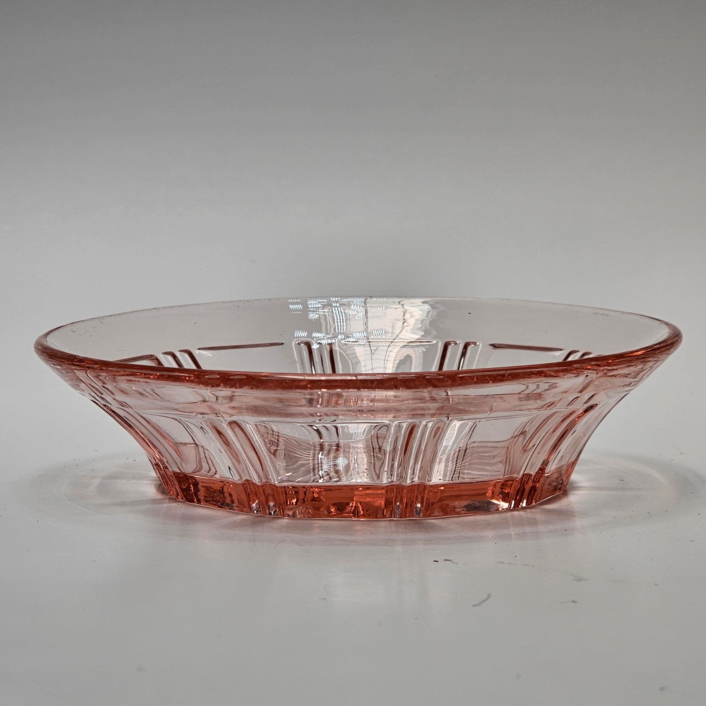 Antique Pink Depression Glass Dessert Fruit Bowl 5 3/4"