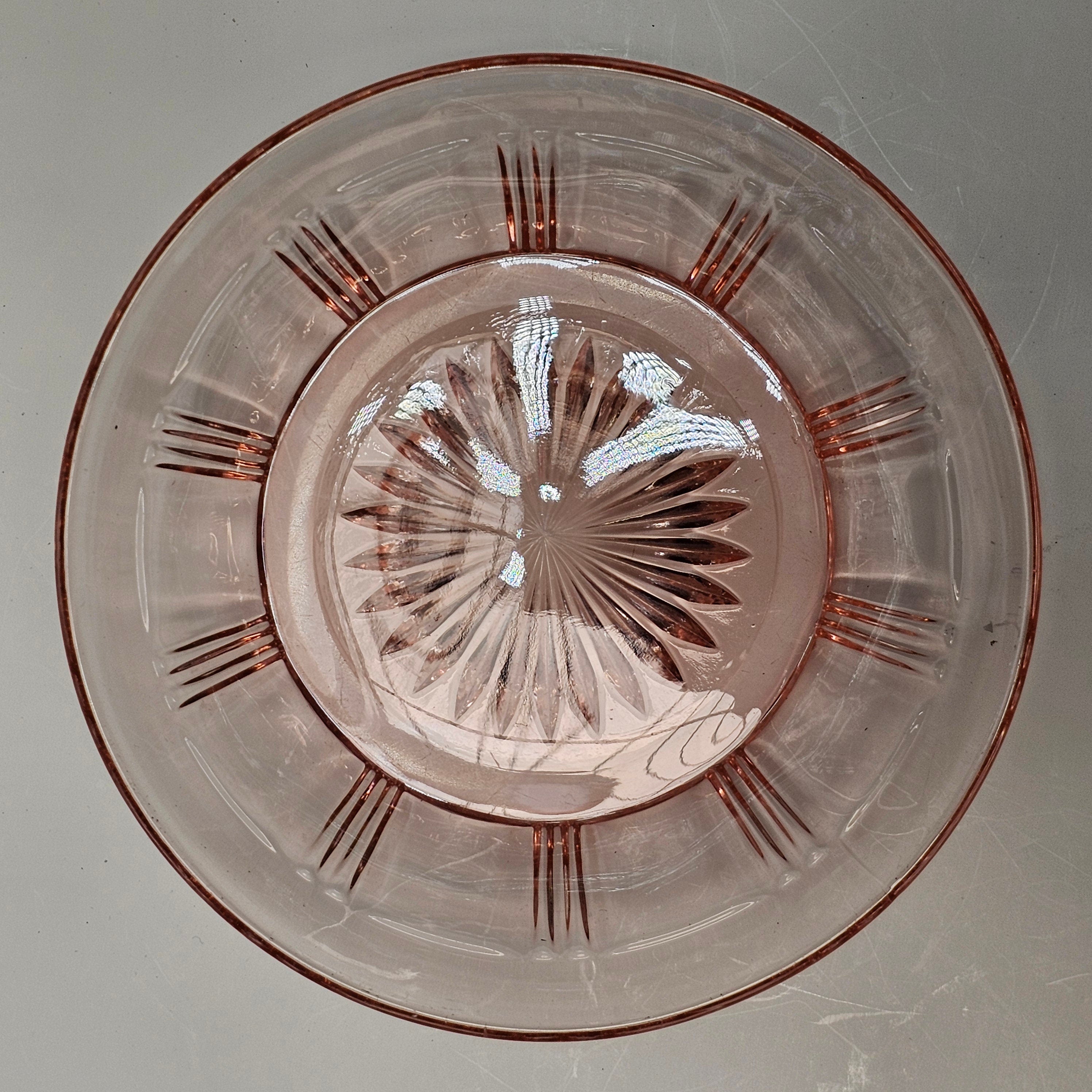 Antique Pink Depression Glass Dessert Fruit Bowl 5 3/4"