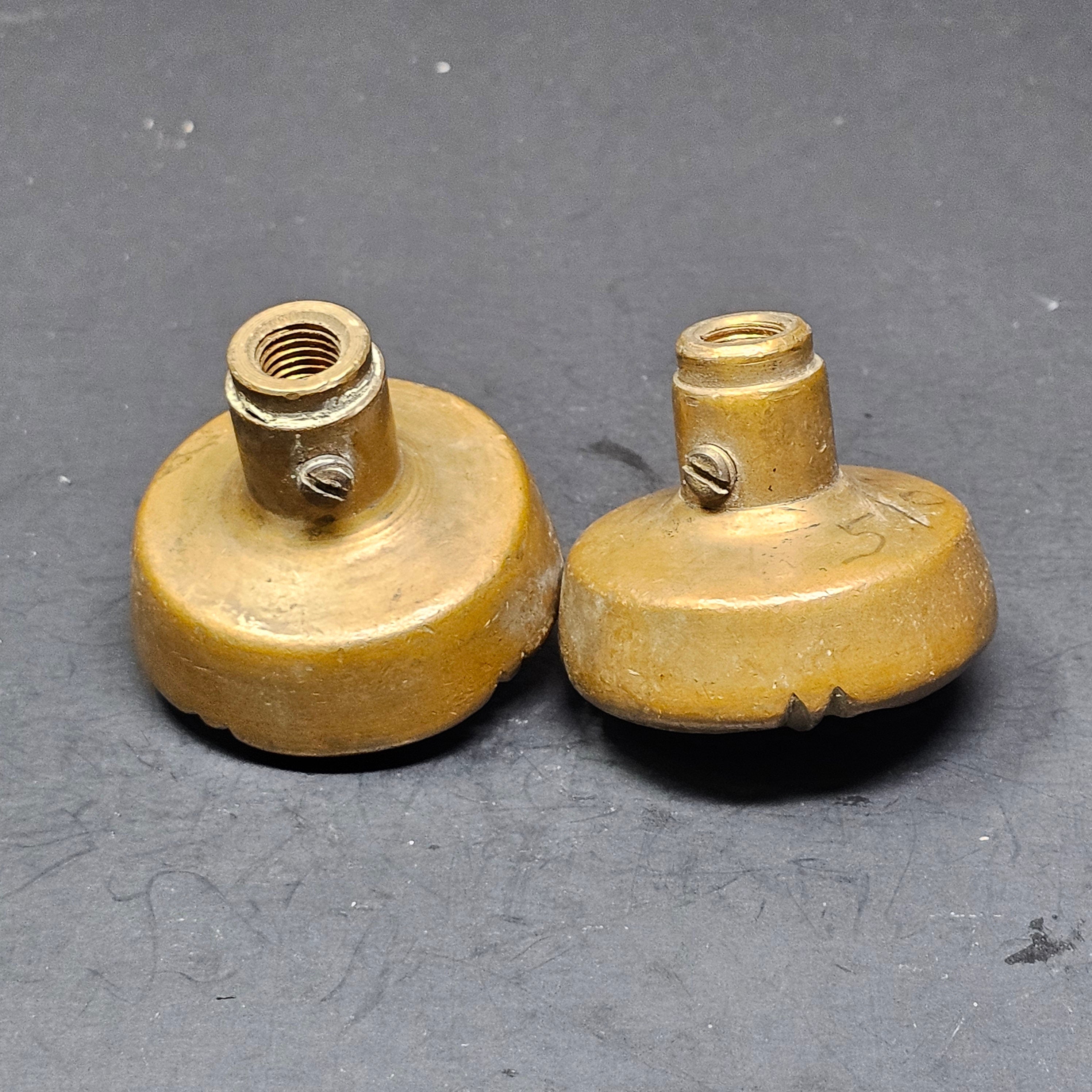 Set of 2 Vintage Ornate Door Knob Solid Brass