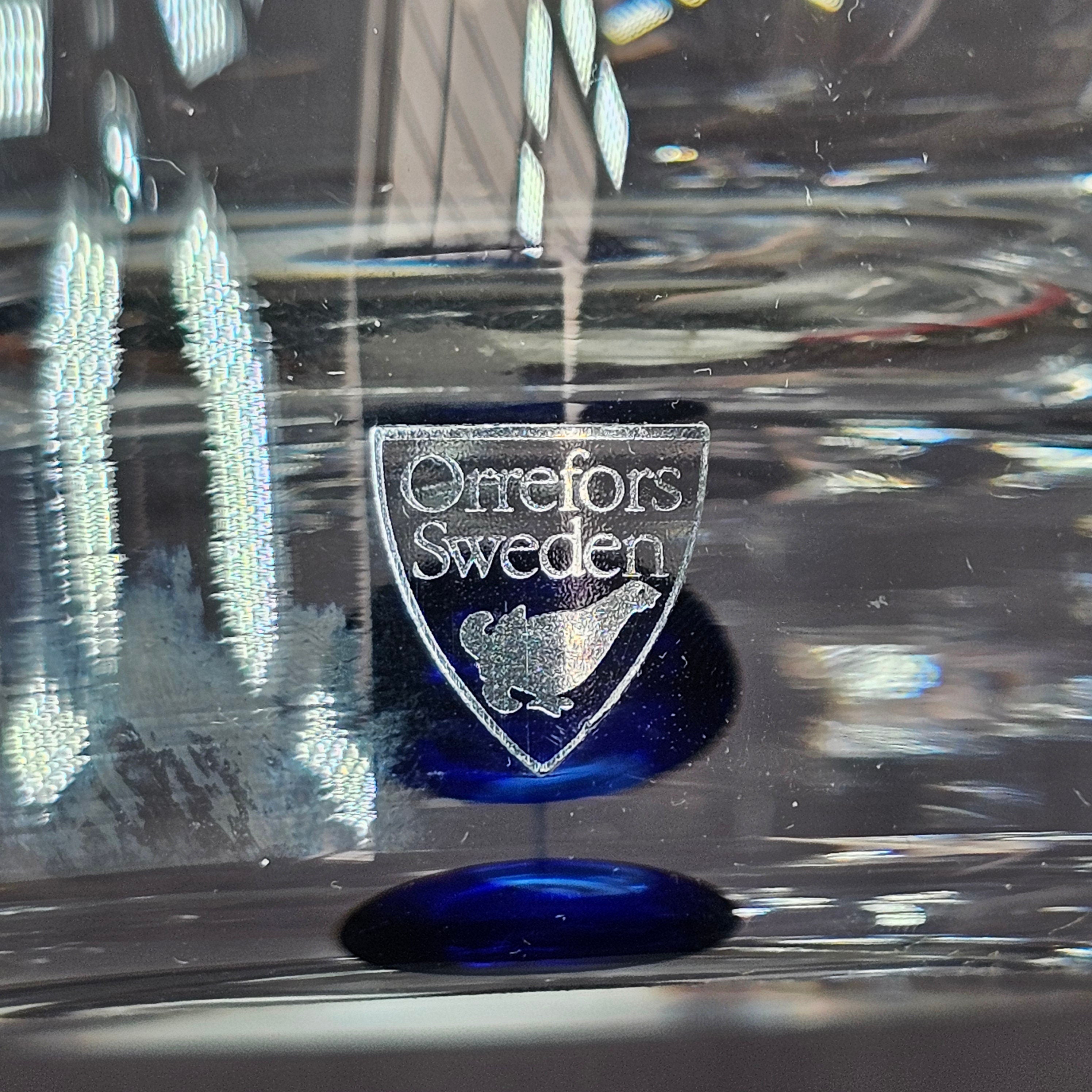 Orrefors Sweden Intermezzo Blue Wine Carafe by Erika Lagerbielke