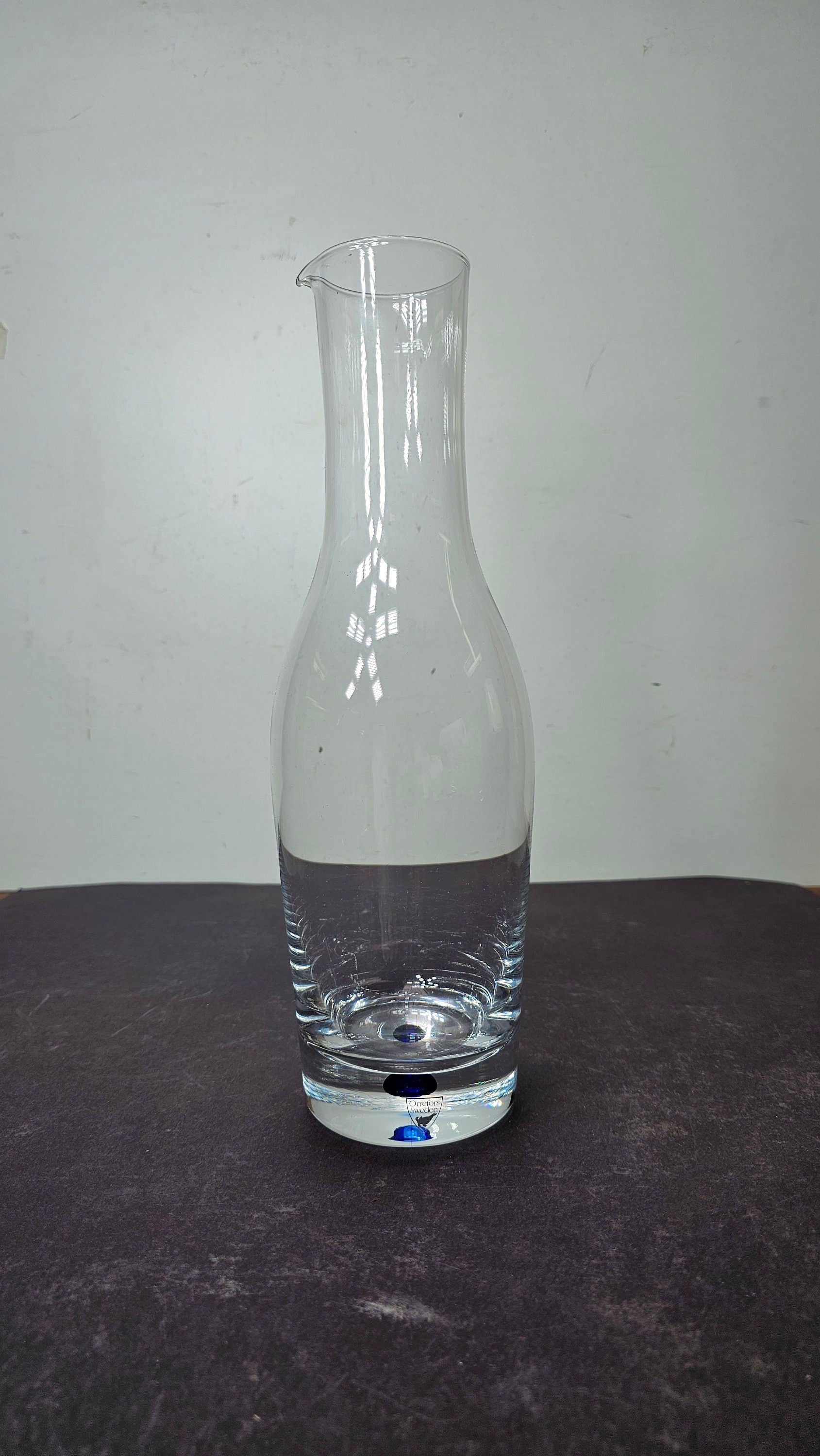 Orrefors Sweden Intermezzo Blue Wine Carafe by Erika Lagerbielke