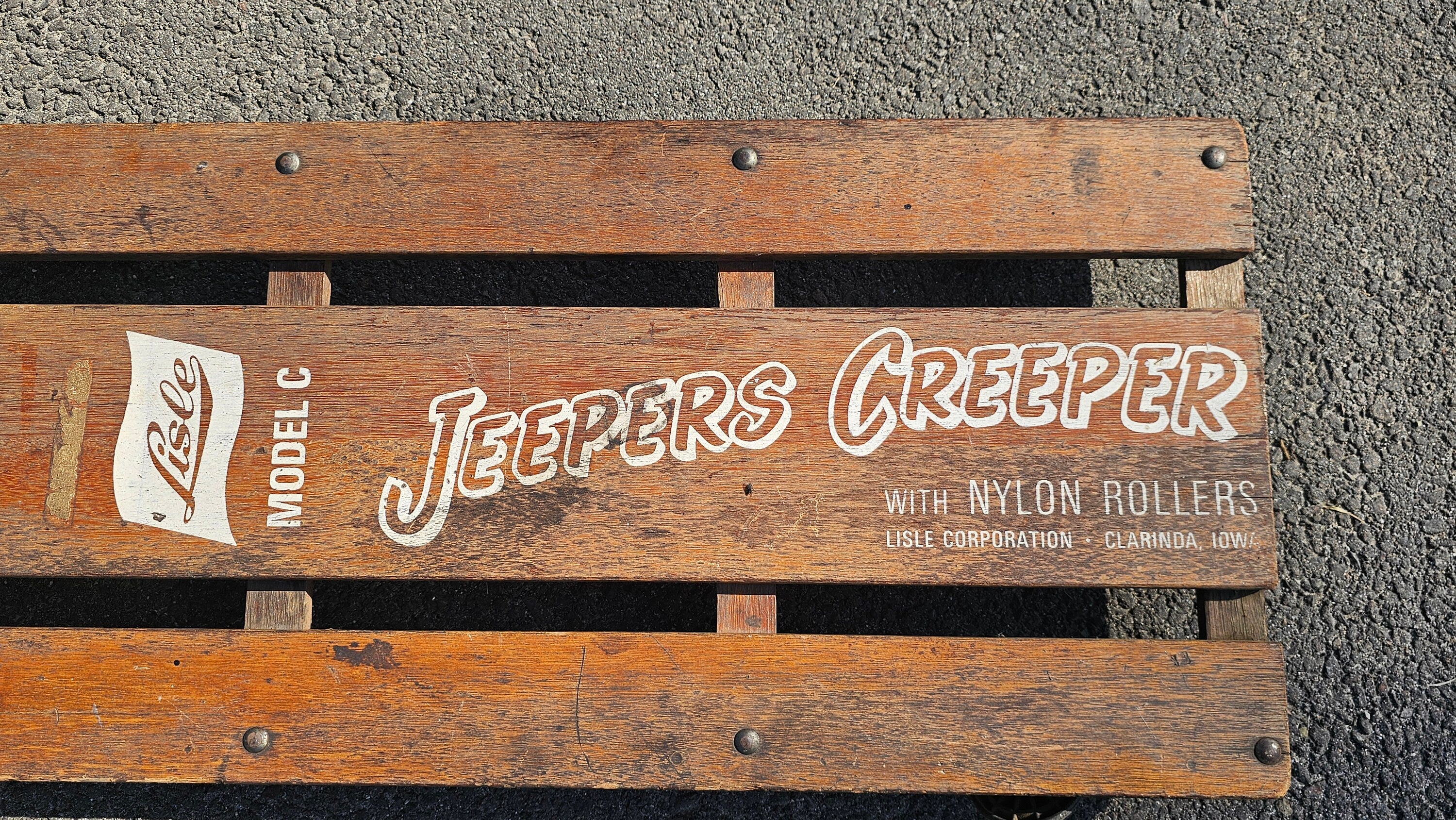 Vintage Lisle Jeepers Creeper Model C Made In USA " White Text " Rare?