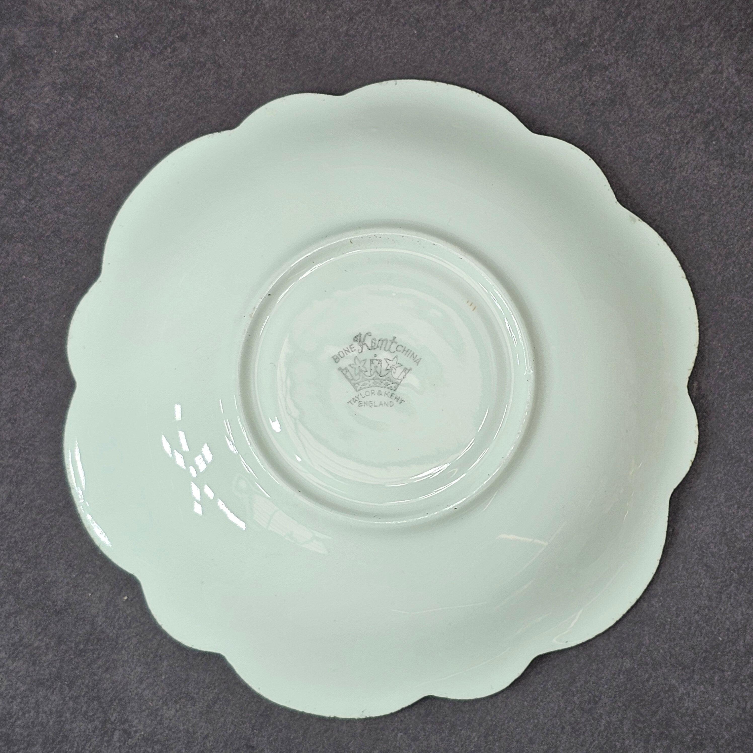 Vintage Taylor and Kent Gold Trim Teacup & Saucer Set From England