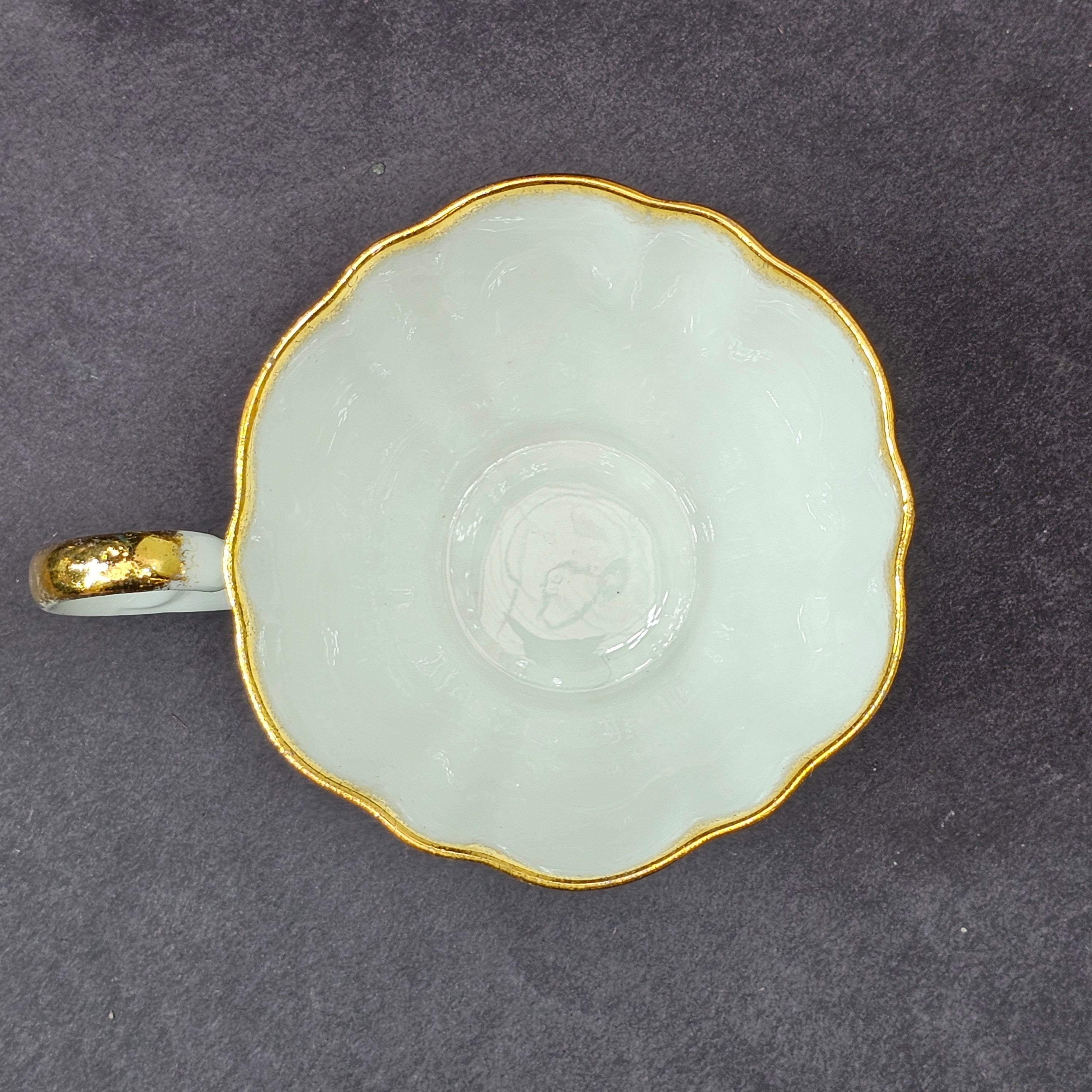 Vintage Taylor and Kent Gold Trim Teacup & Saucer Set From England