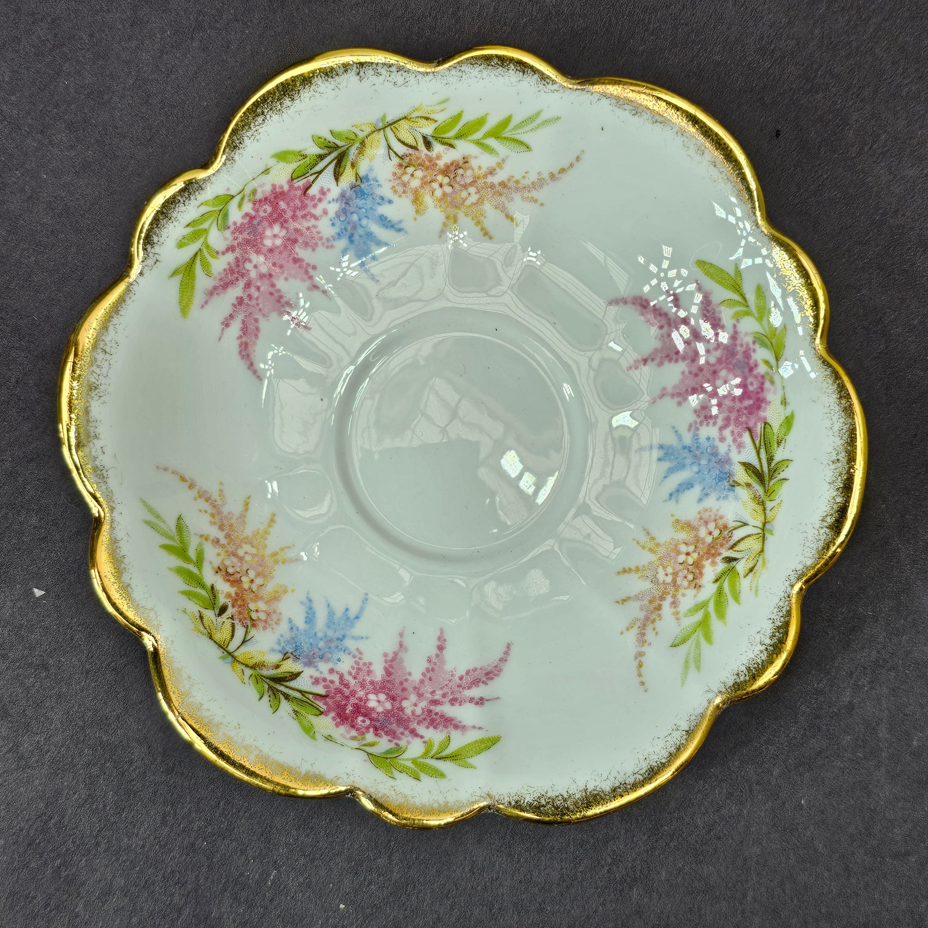 Vintage Taylor and Kent Gold Trim Teacup & Saucer Set From England