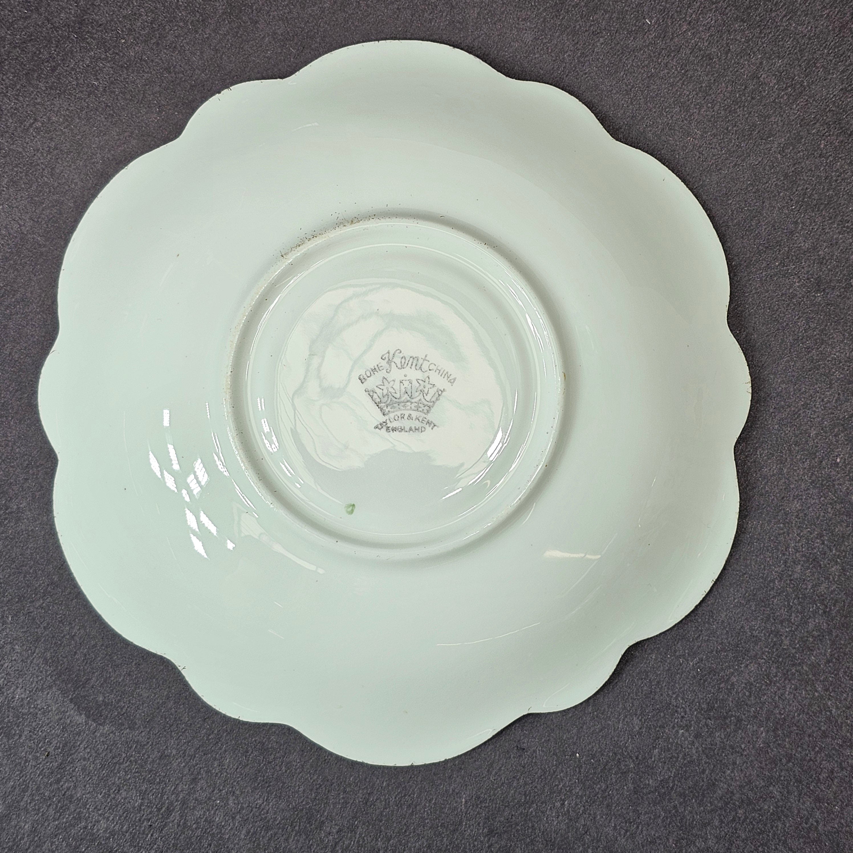 Vintage Taylor and Kent Gold Trim Teacup & Saucer Set From England