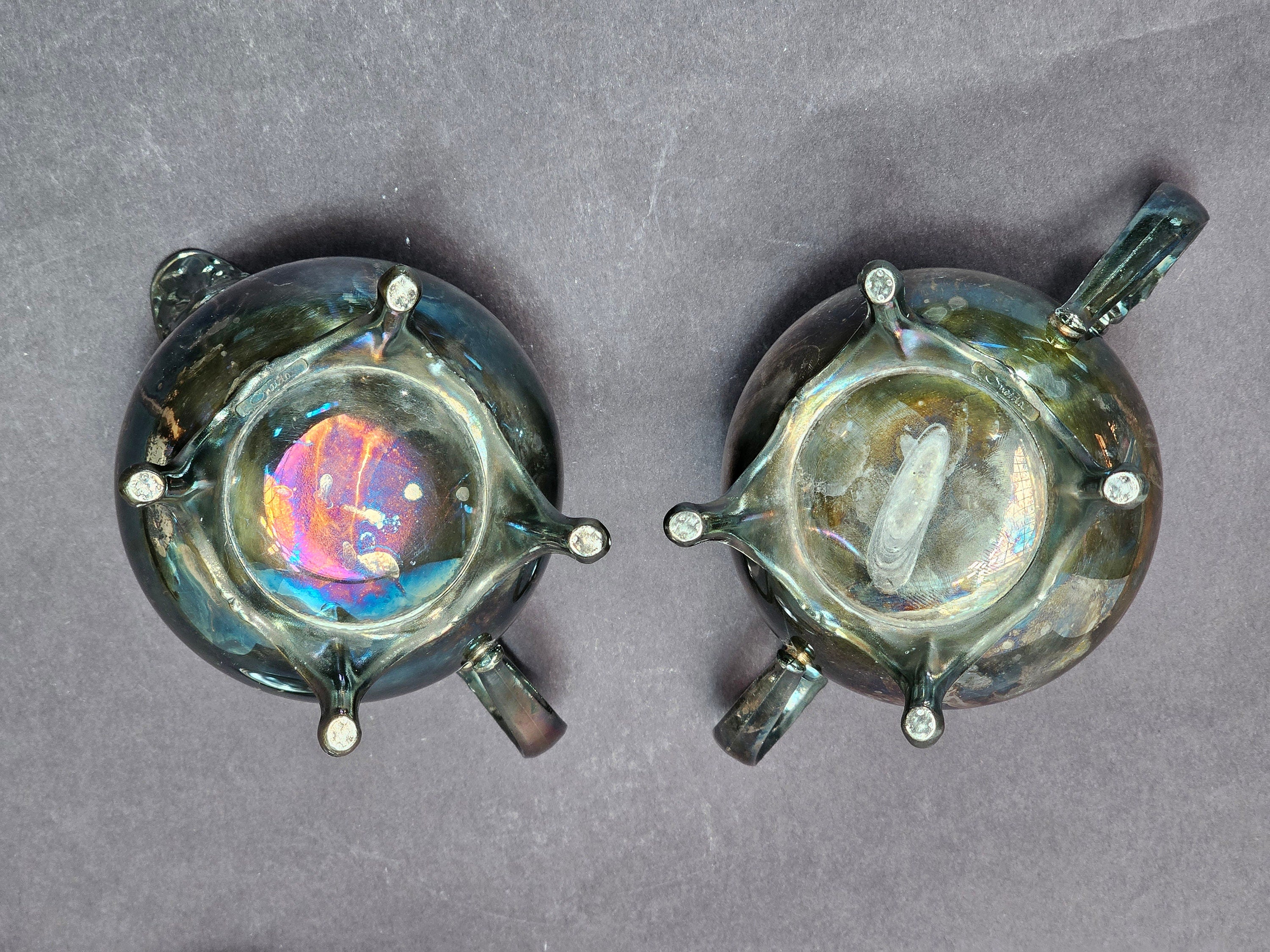 Vintage Oneida Silver Plated Sugar Bowl & Creamer Set