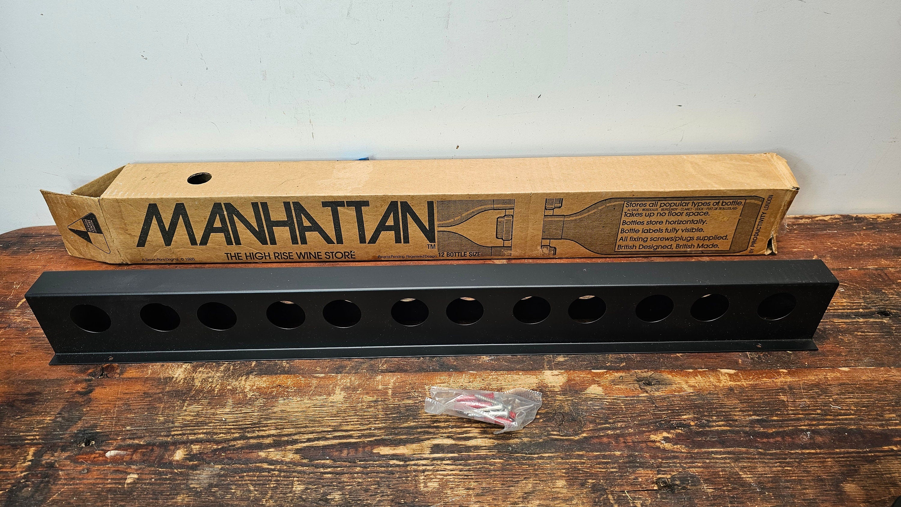 Vintage Simon Pont for Productivity London 12 Bottle Wine Holder 1980's NOS