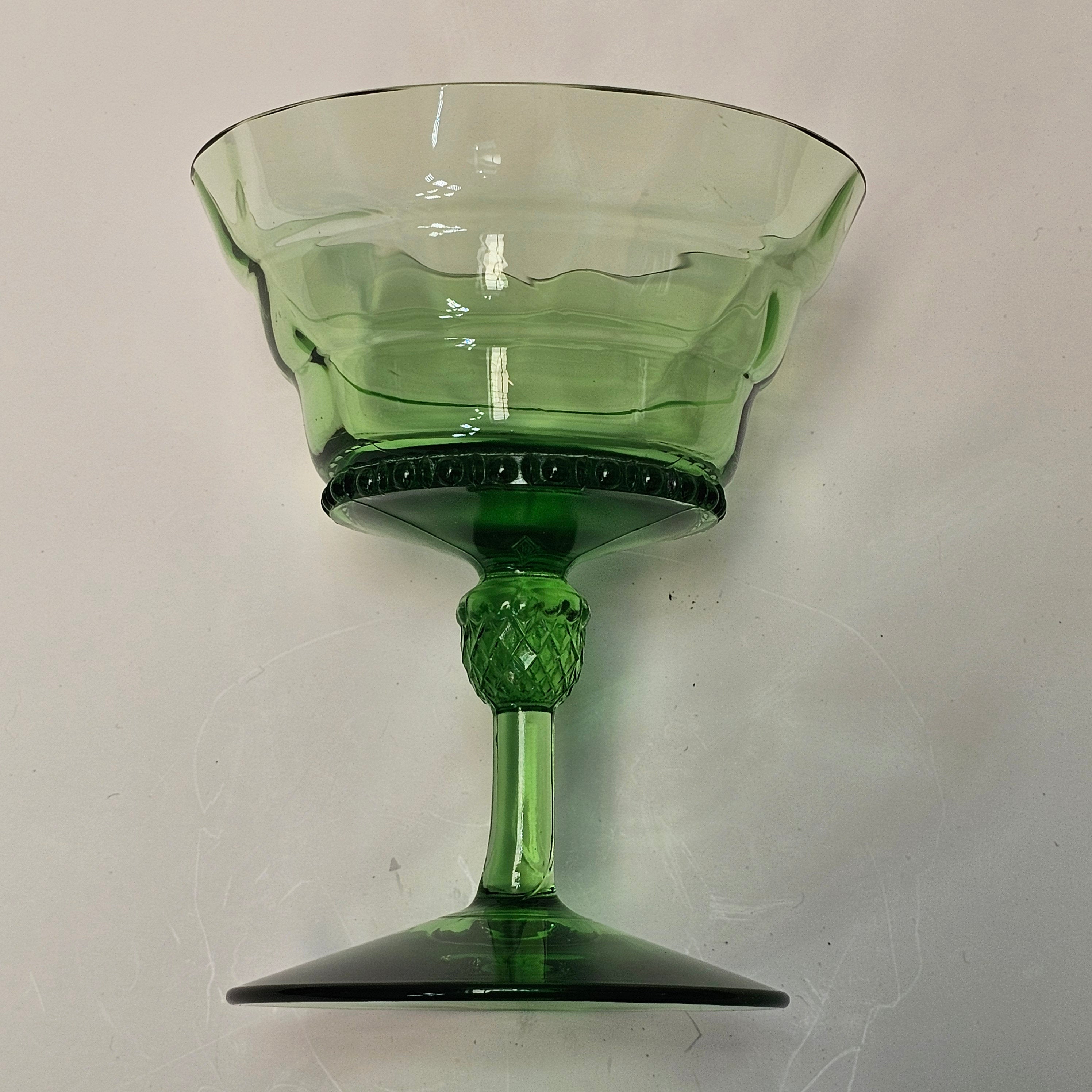 Heisey Moongleam Charter Oak Tall Sherbert Champagne 4 3/4”