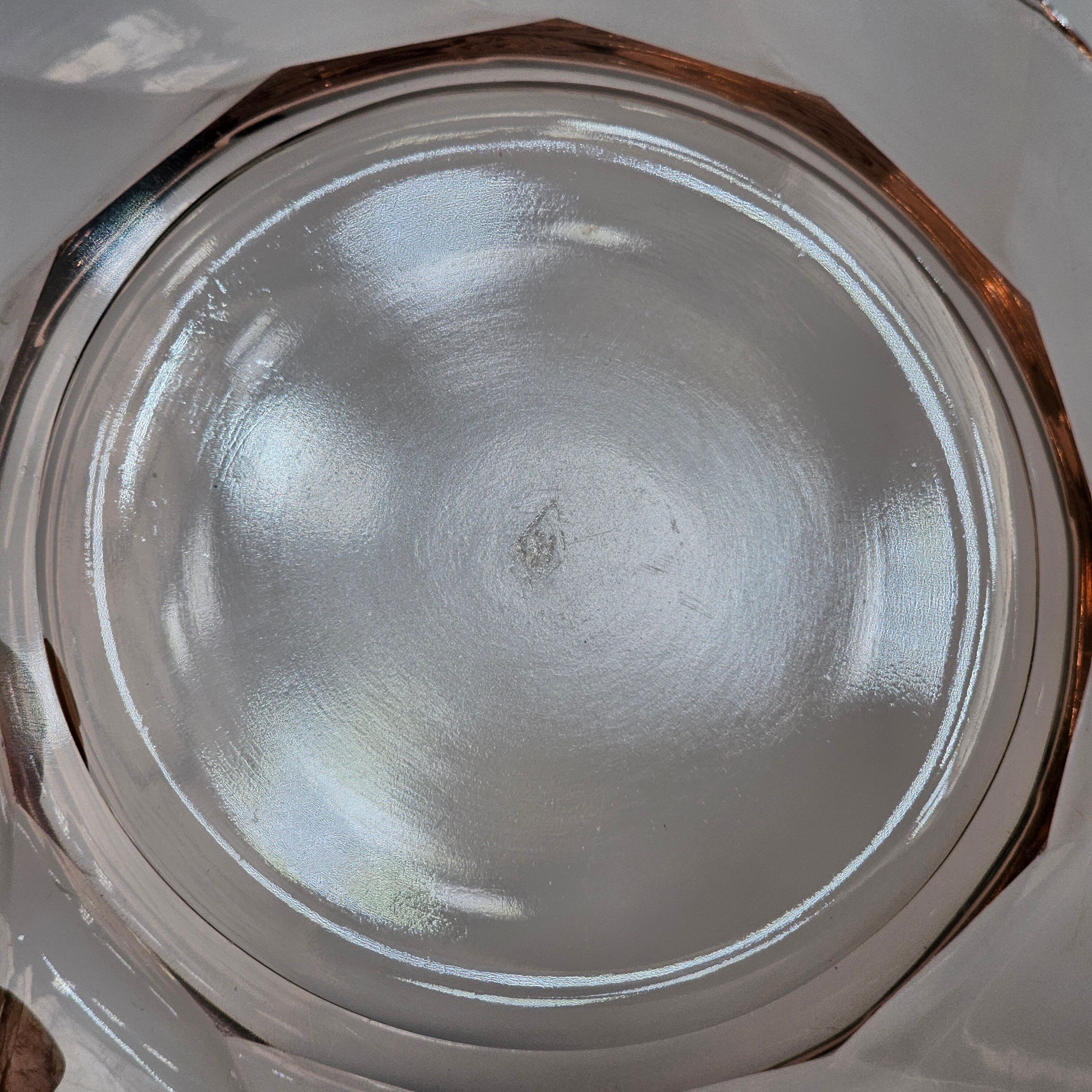 Heisey 5 7/8" Twist Pink Flamingo Glass Bread & Butter Plate