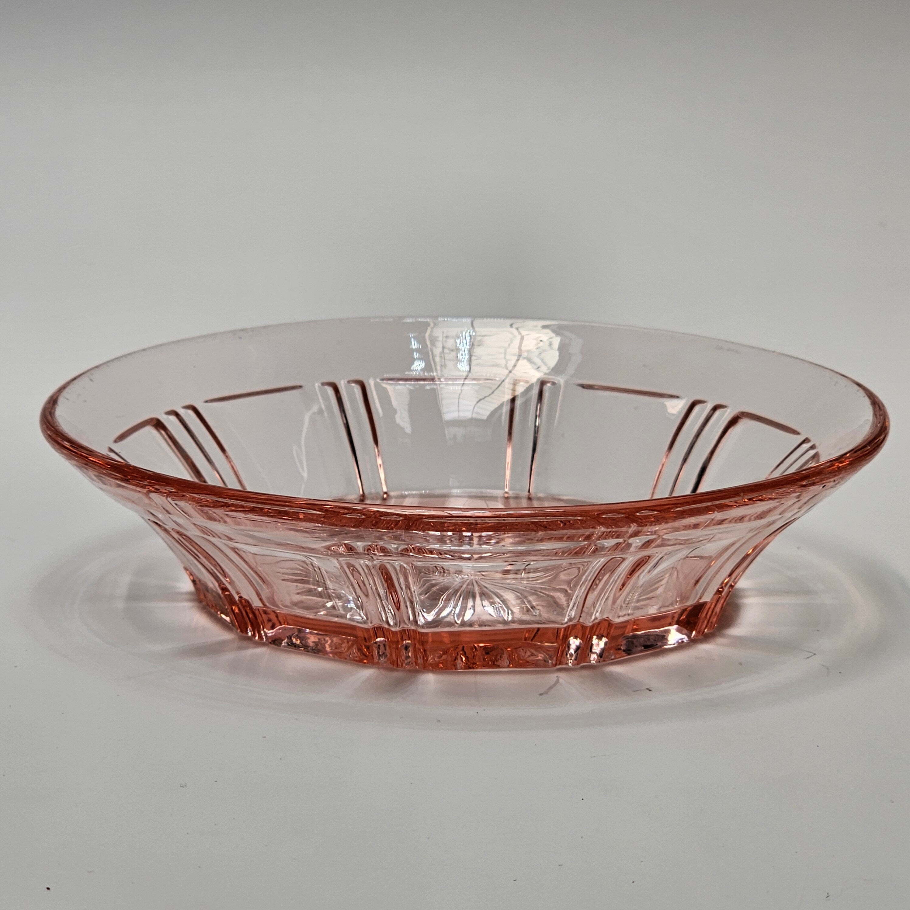 Antique Pink Depression Glass Dessert Fruit Bowl 5 3/4"