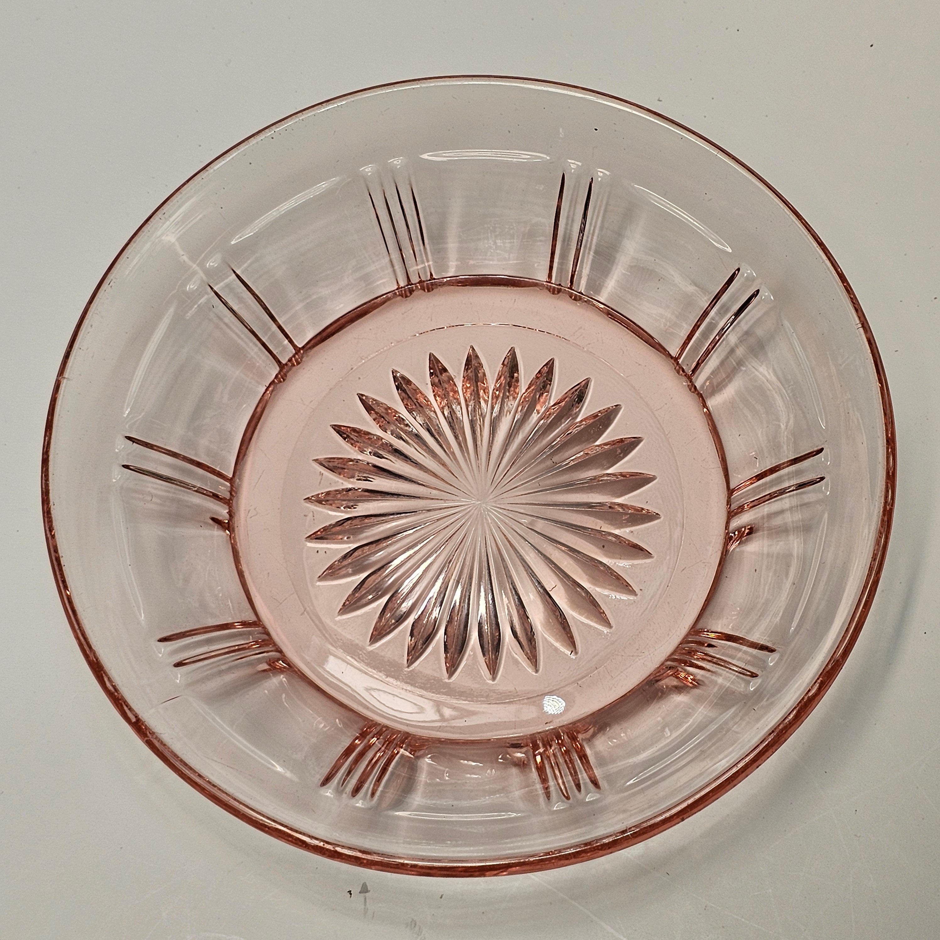 Antique Pink Depression Glass Dessert Fruit Bowl 5 3/4"