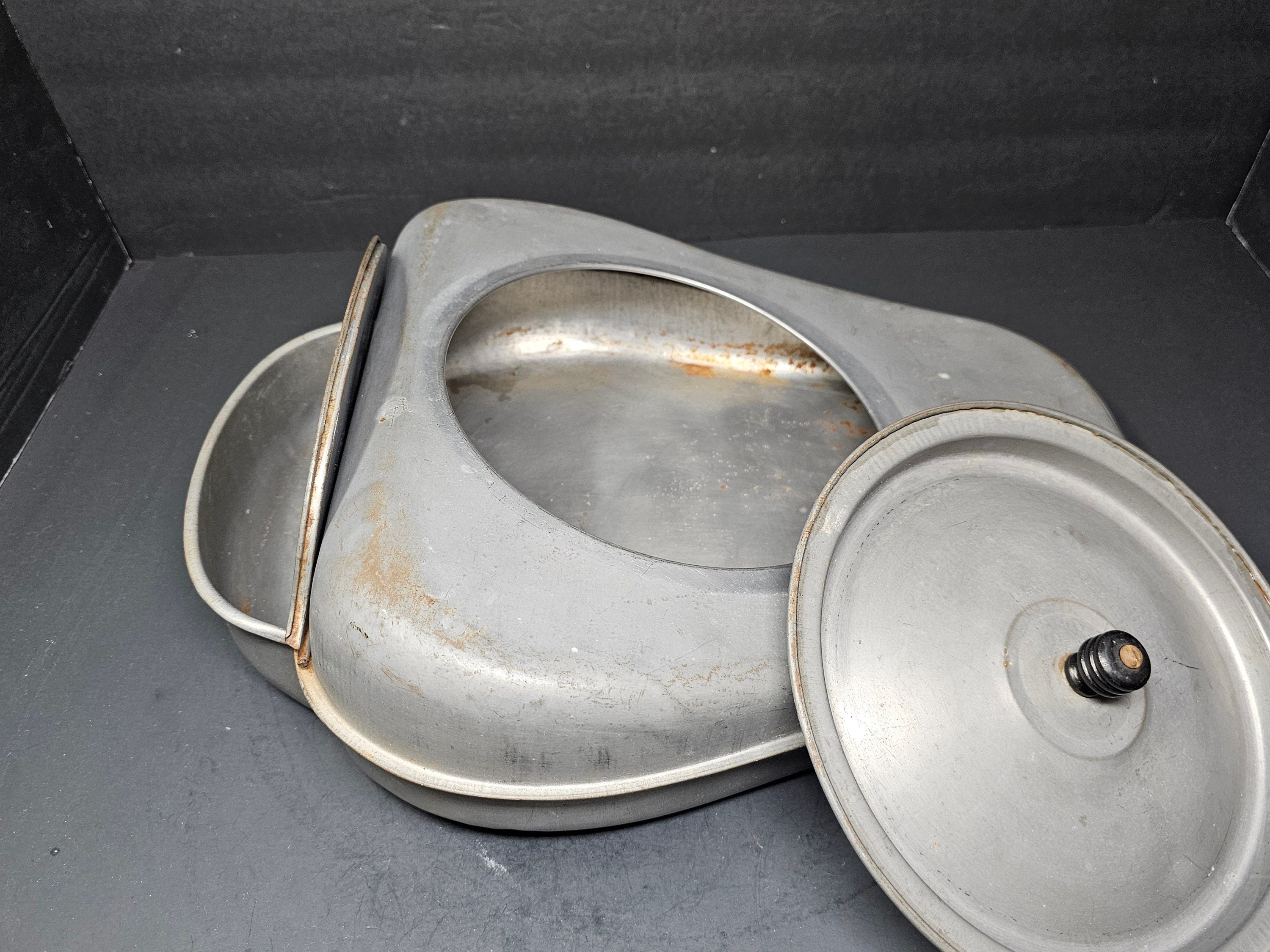 Antique Steel Bed Pan With Hinged Lid Made By Duquesne Works ?