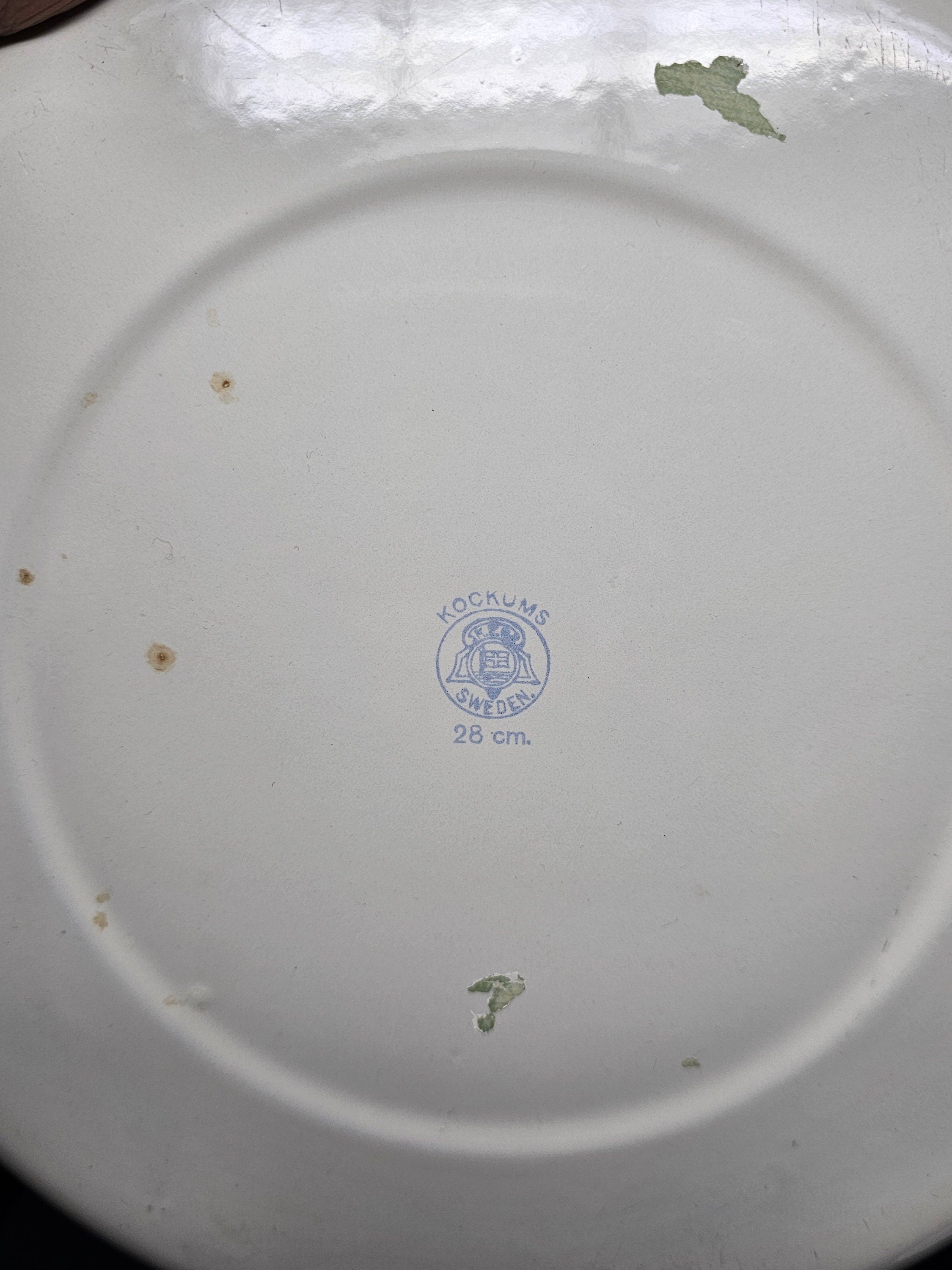 Vintage Swedish Army Hospital Enamelware Bed Pan With Steel Cap By Kockums