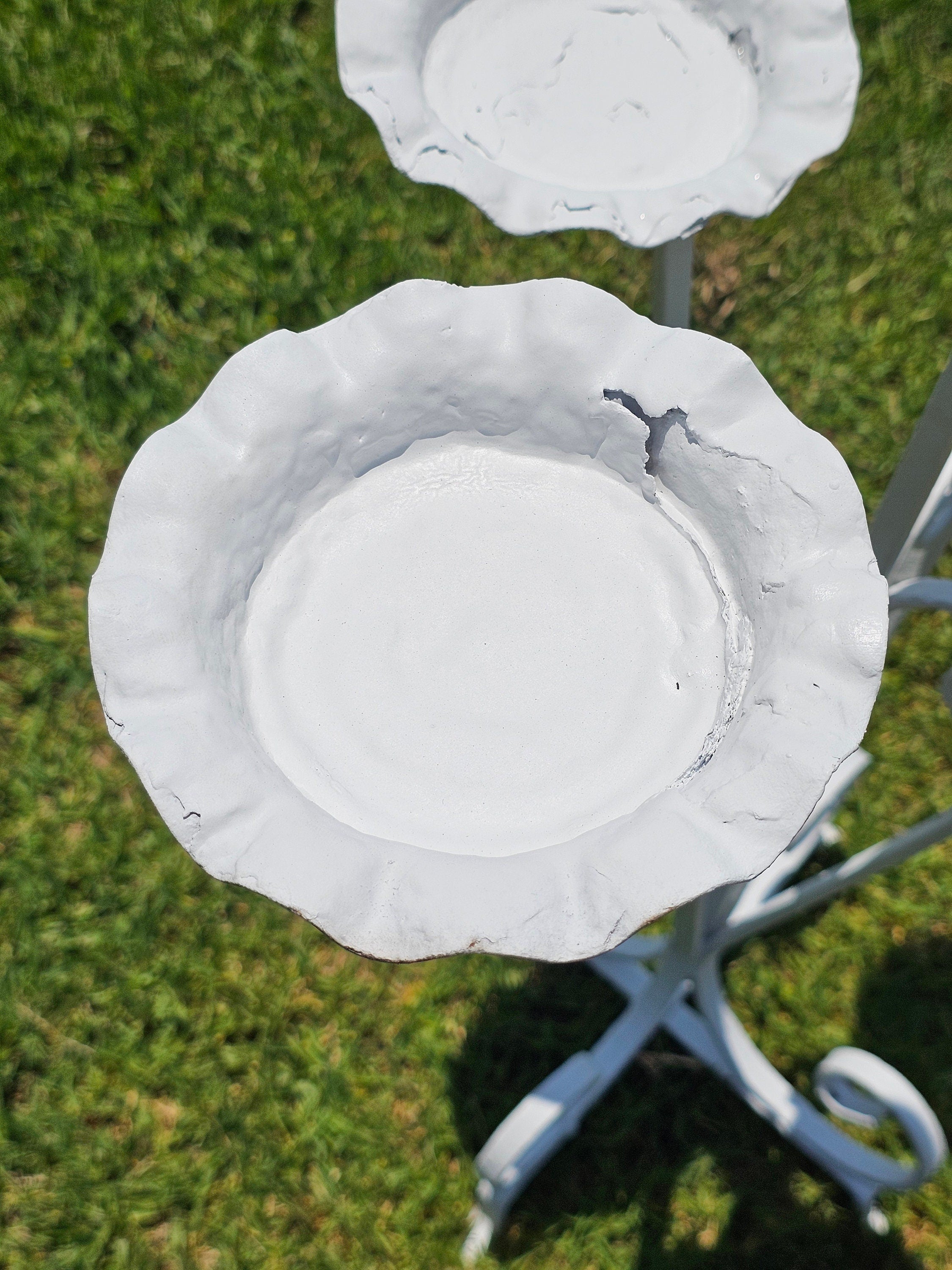 White Tree Tiered Metal Scroll Plant Stand 5 Pot Holders H 33"