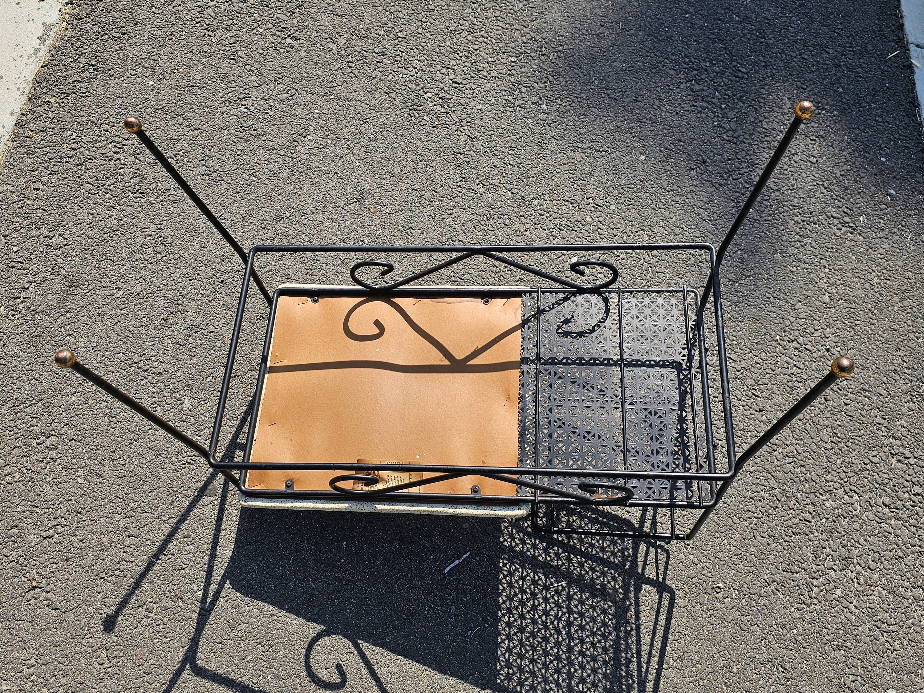 Vintage Mid-Century Retro Telephone Table Gossip Bench Atomic Space Age