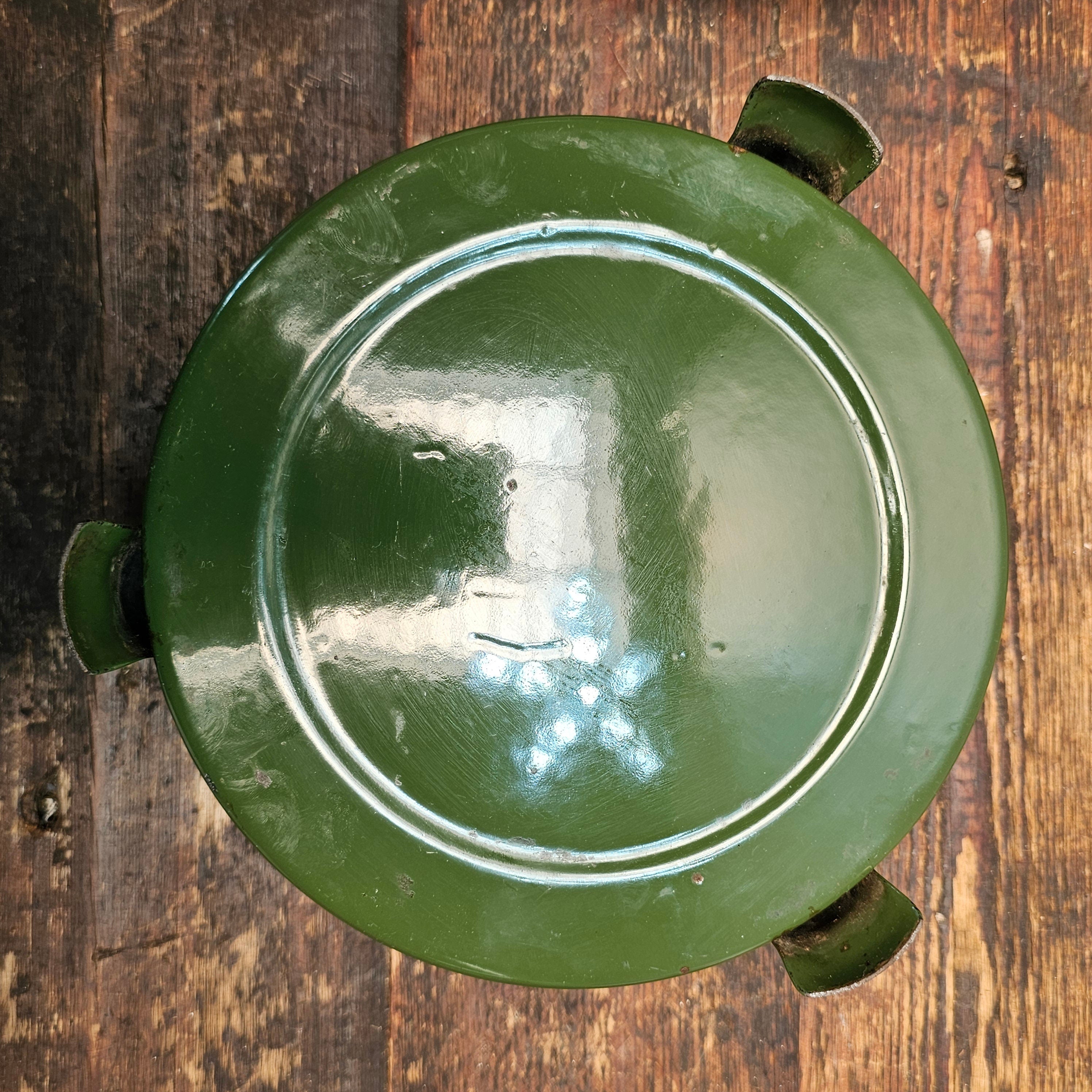 BECCON Enamelware Stove Kerosene 3-Wick Camping Cooker Green